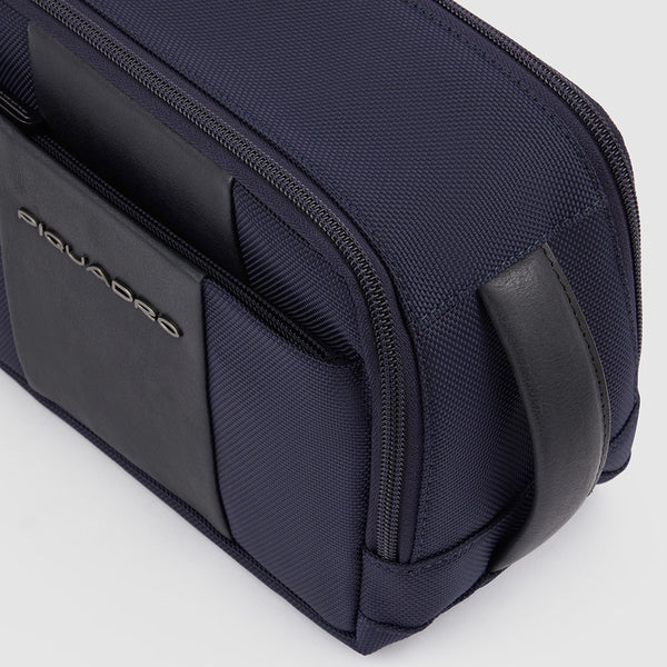 Piquadro beauty case in tessuto e pelle "Brief 2 Blu BY6149BR2.BLU