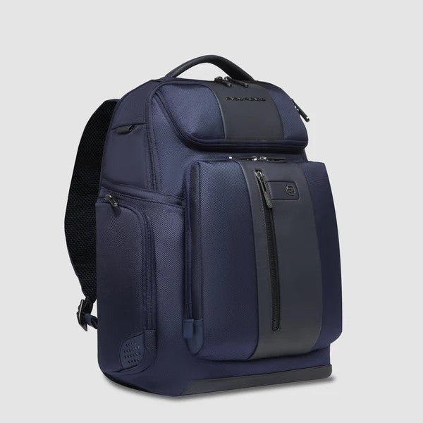 Piquadro zaino in tessuto e pelle "Brief 2" Blu CA5477BR2.BLU