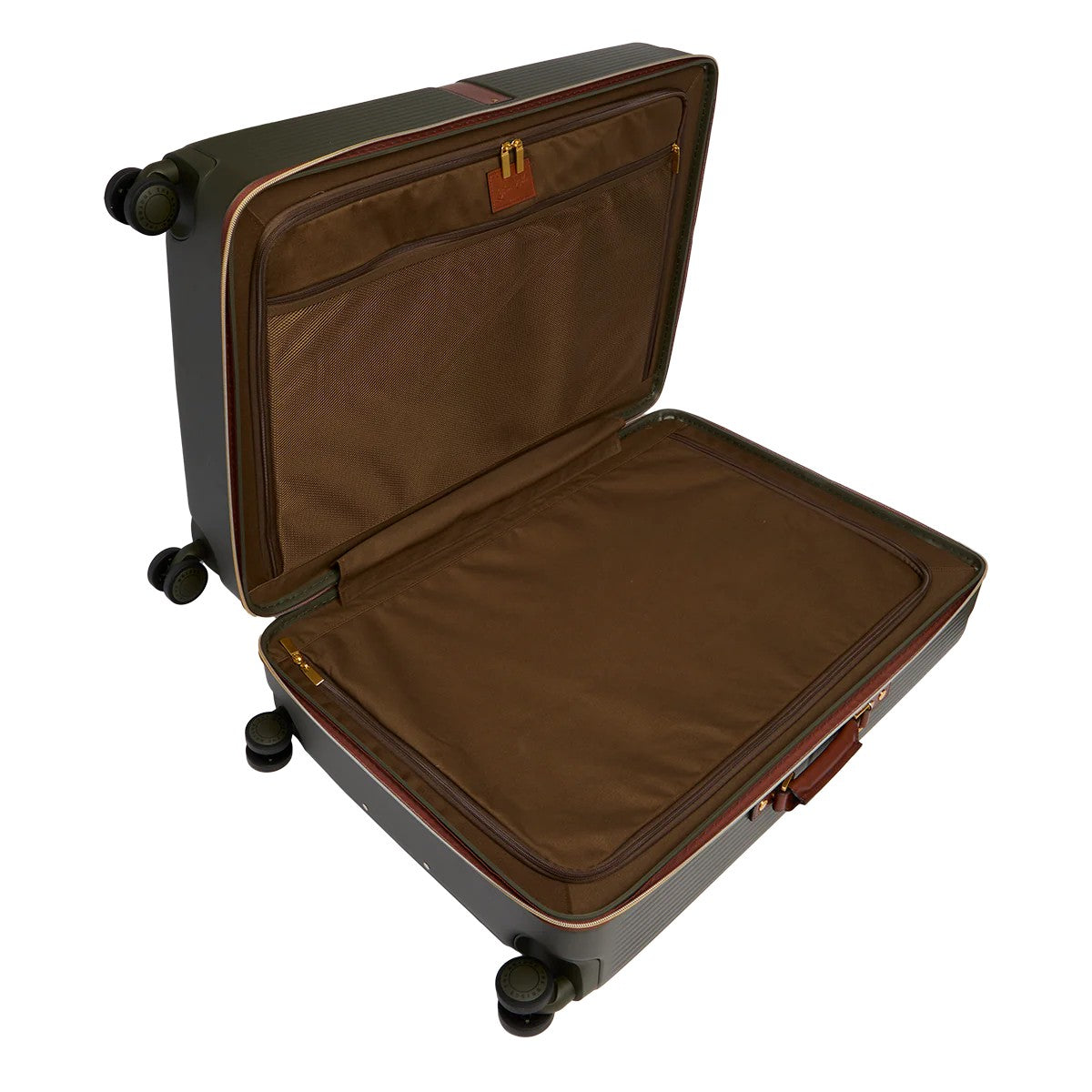The Bridge trolley grande in policarbonato "Story Viaggio Trunks" Verde 0710252D.F6 FORESTA