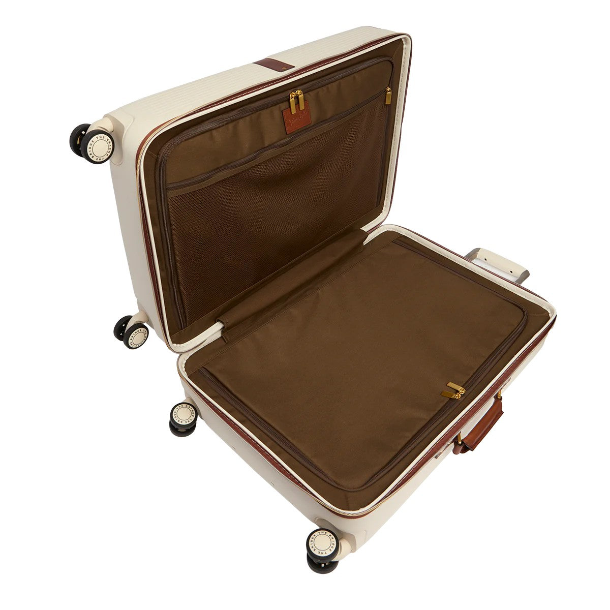 The Bridge trolley medio in policarbonato "Story Viaggio Trunks" Avorio 0710152D.3B NATURALE