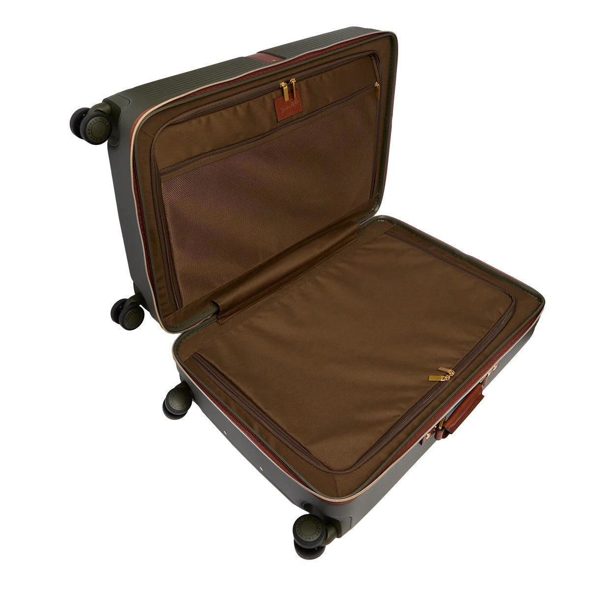 The Bridge trolley medio in policarbonato "Story Viaggio Trunks" Verde 0710152D.F6 FORESTA