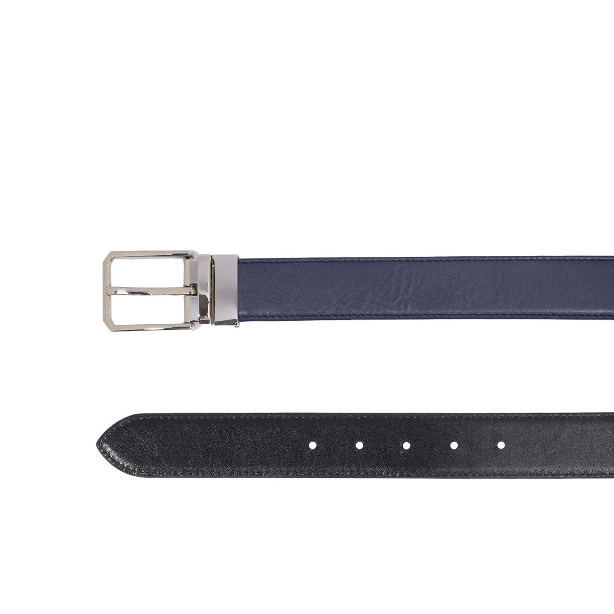 The Bridge cintura in pelle reversibile "Brunelleschi" Nero/blu 03450401.L5 NERO/BLU