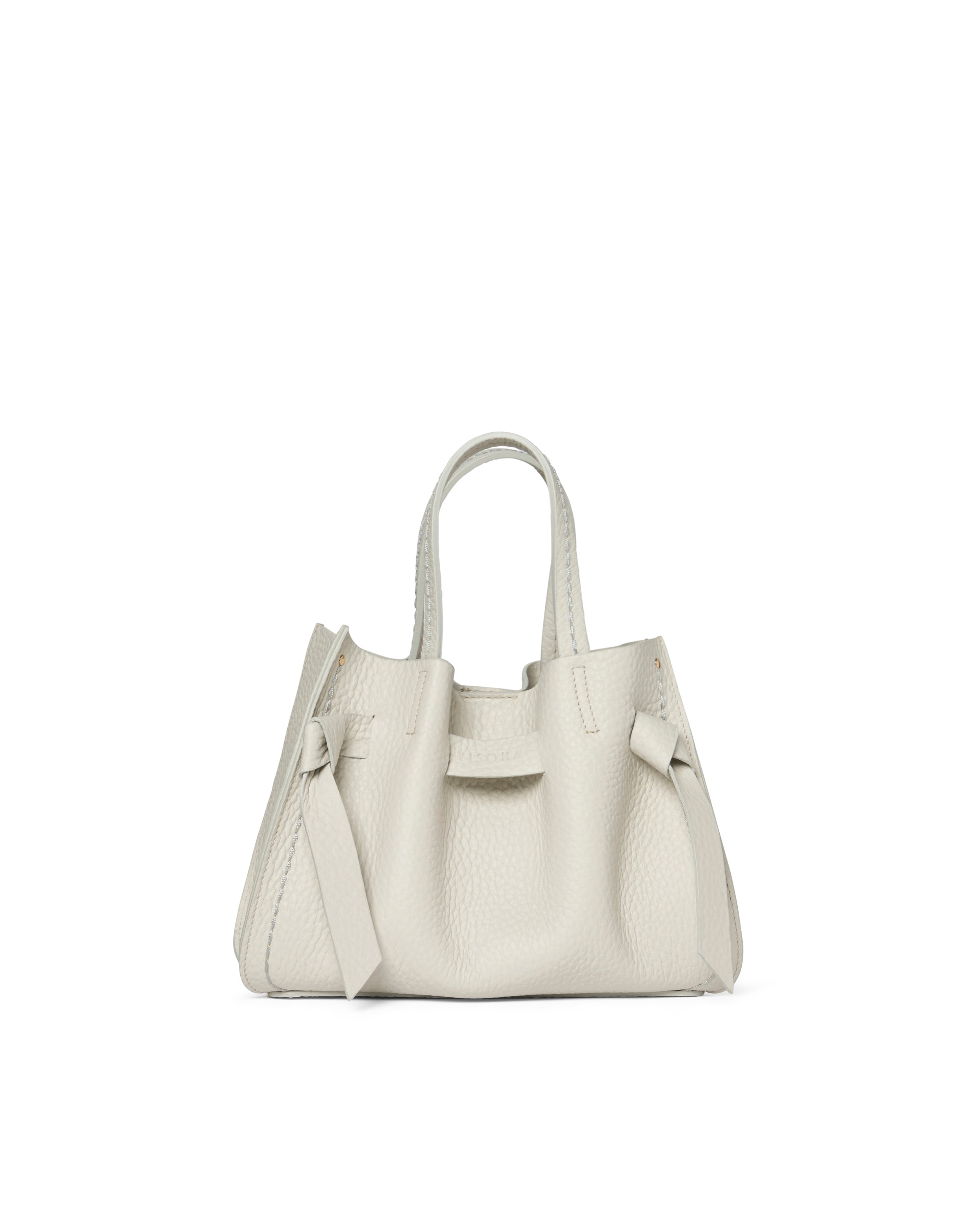 Visonà borsa a mano in pelle "Vittoria" Avorio 24730.AVORIO