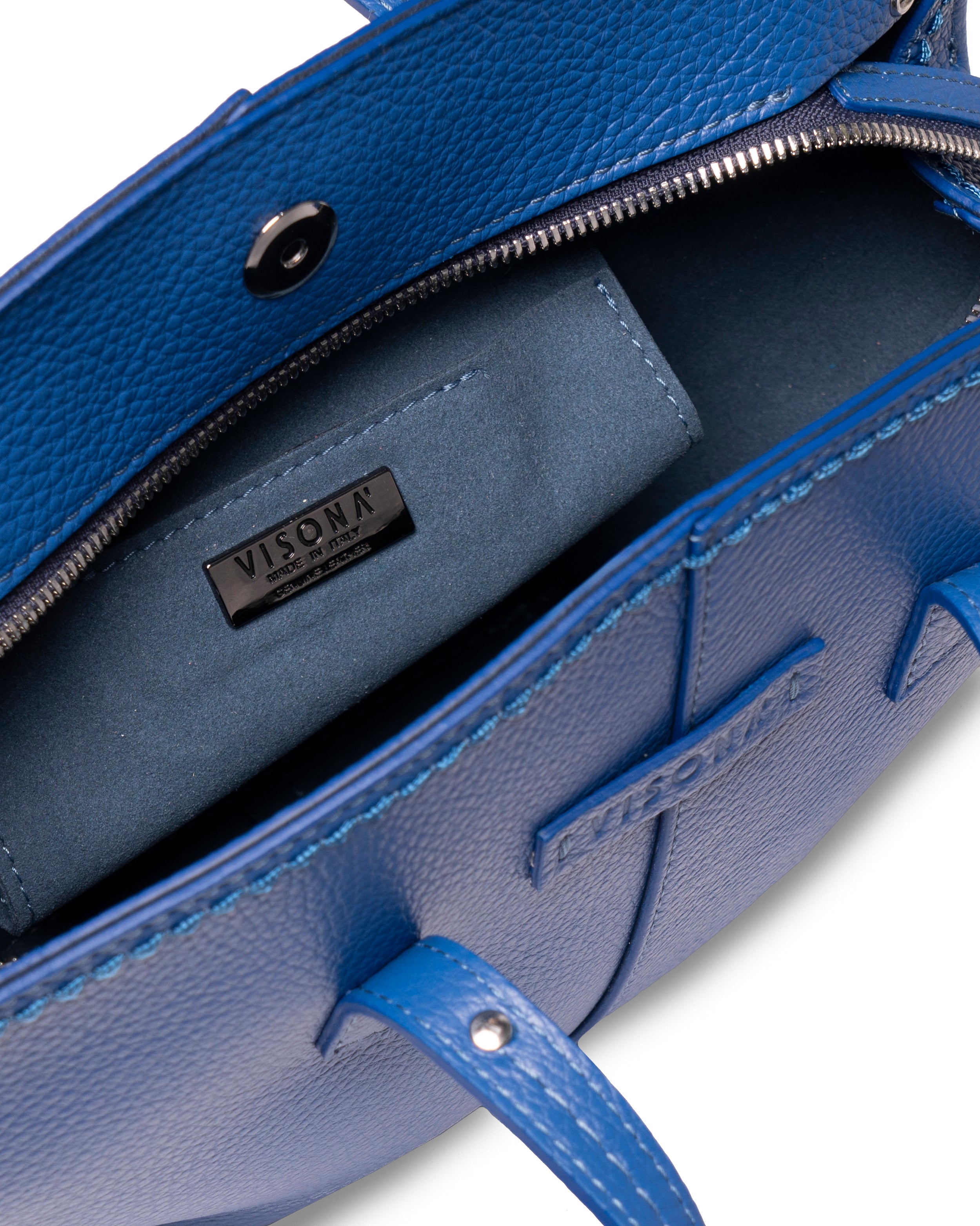 Visonà borsa a mano in pelle "Sunrise" Azzurro 25110.ENERGIA