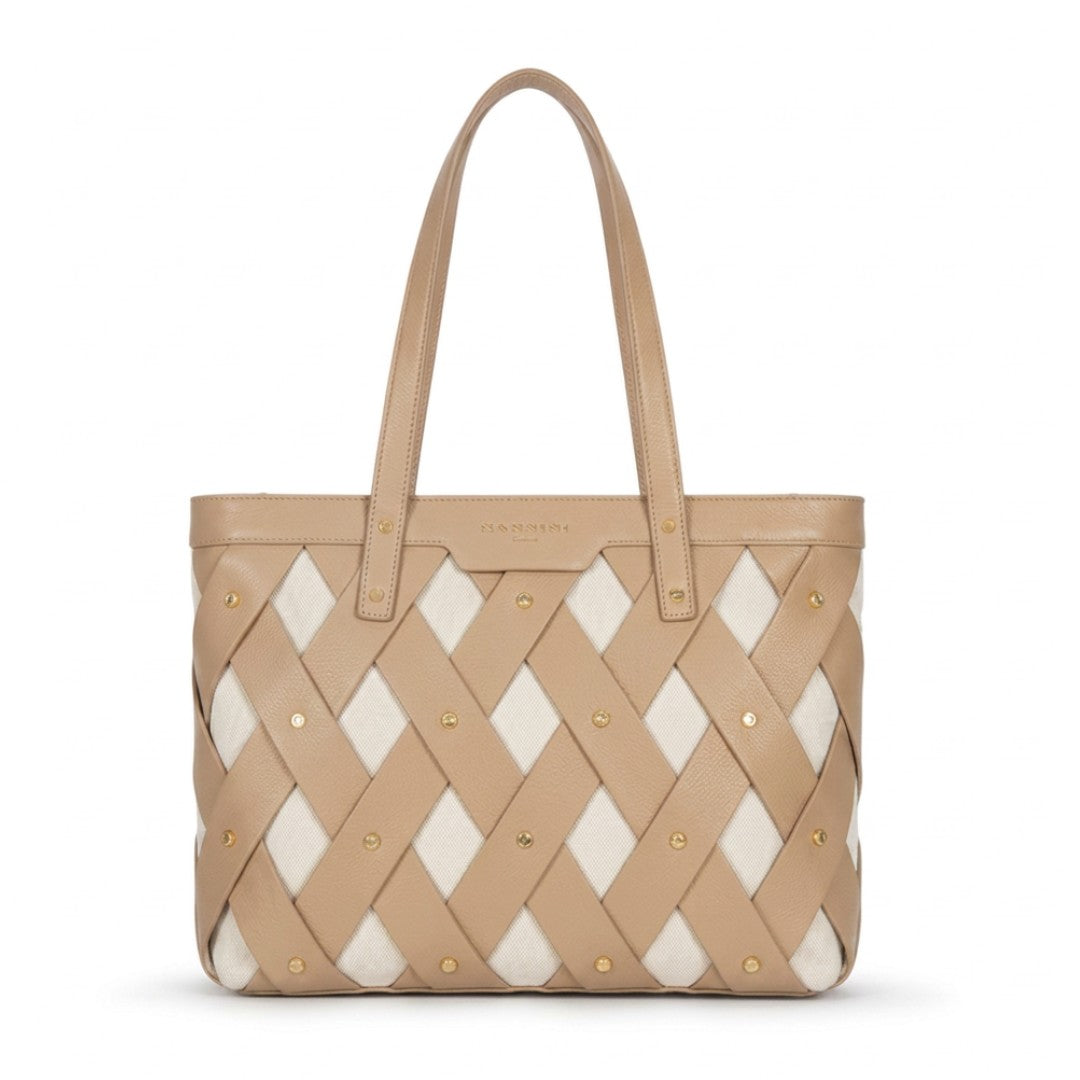 Nannini borsa shopping in pelle "Legend" Cuoio 18631.CAMEL