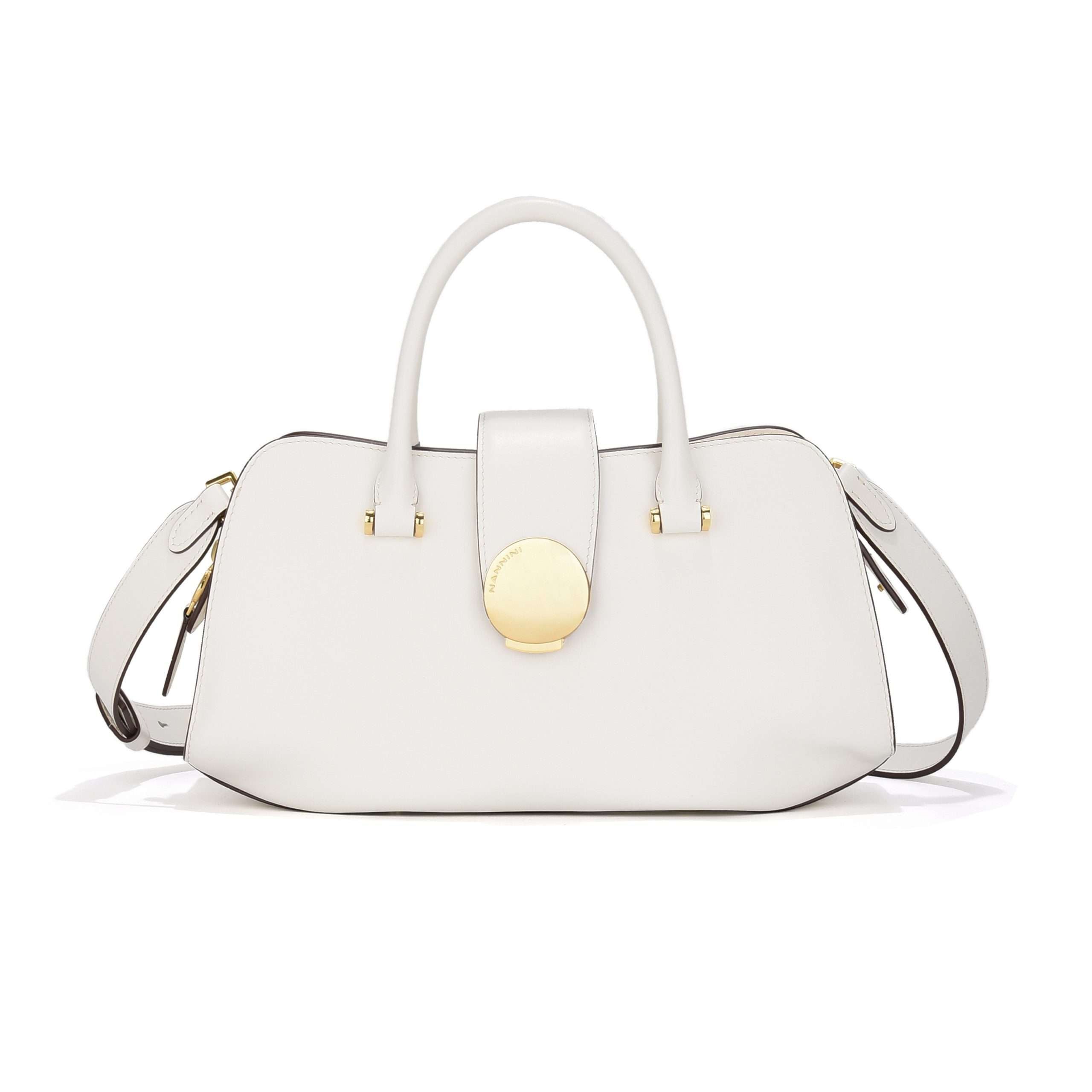 Nannini borsa a mano in pelle "Vma" Bianco 18562.OFF WHITE