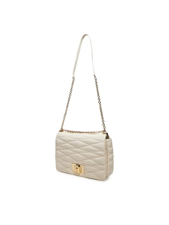 Furla borsa a spalla in pelle "Furla 1927" Avorio WB01672.PN000 PANNA