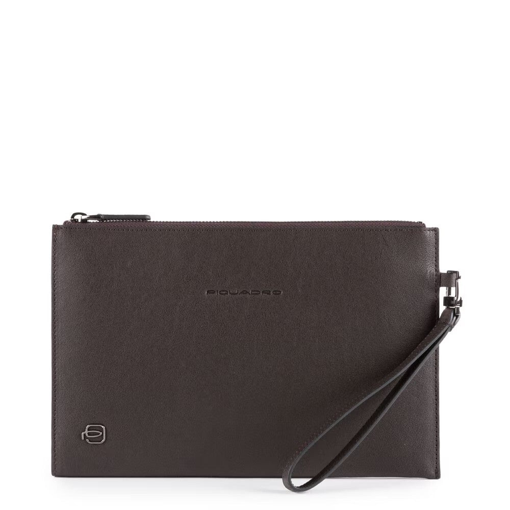 Piquadro pochette in pelle "Black Square" Marrone AC5099B3.TM