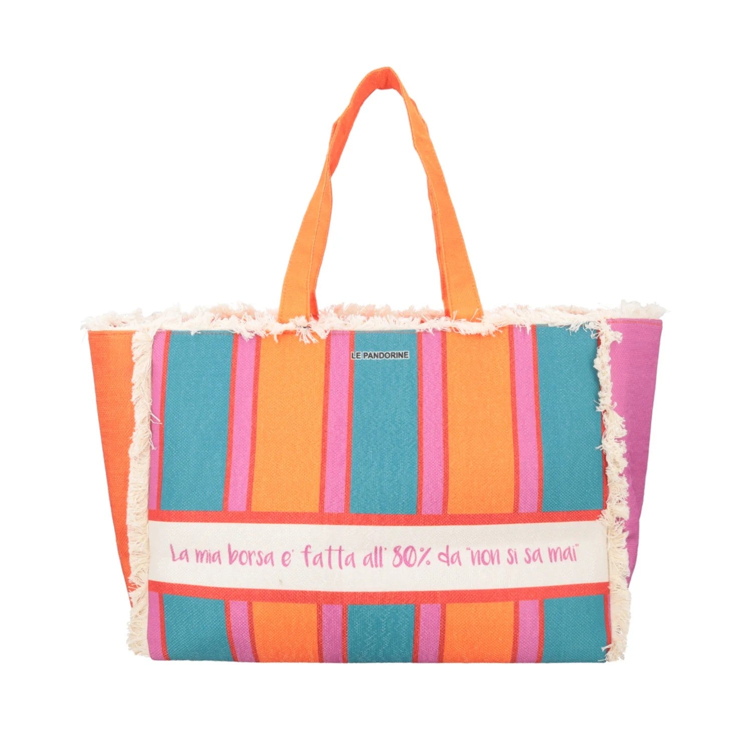Le Pandorine borsa mare in tessuto "Marina" Multicolor PS2523B01.52M MATTONE