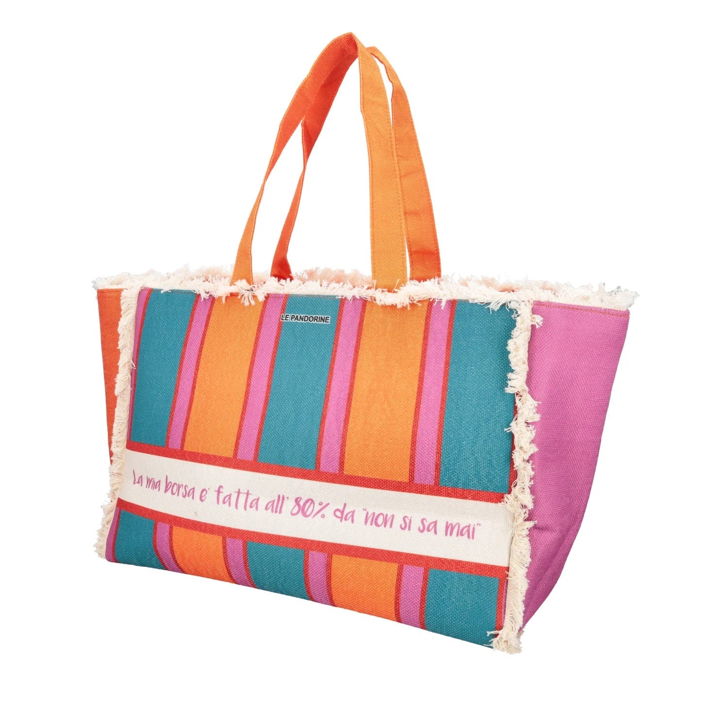 Le Pandorine borsa mare in tessuto "Marina" Multicolor PS2523B01.52M MATTONE
