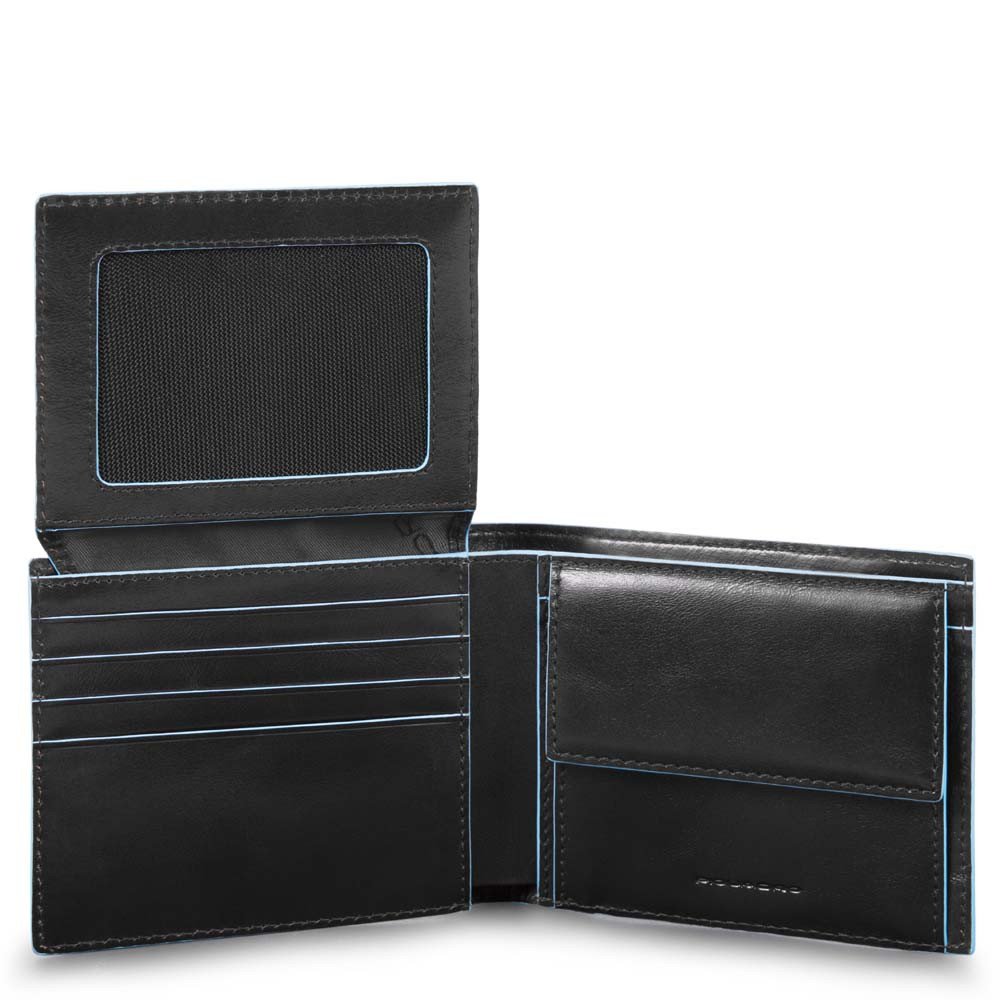 Piquadro portafogli in pelle "B2R - Blue Square" Nero PU4518B2R.N