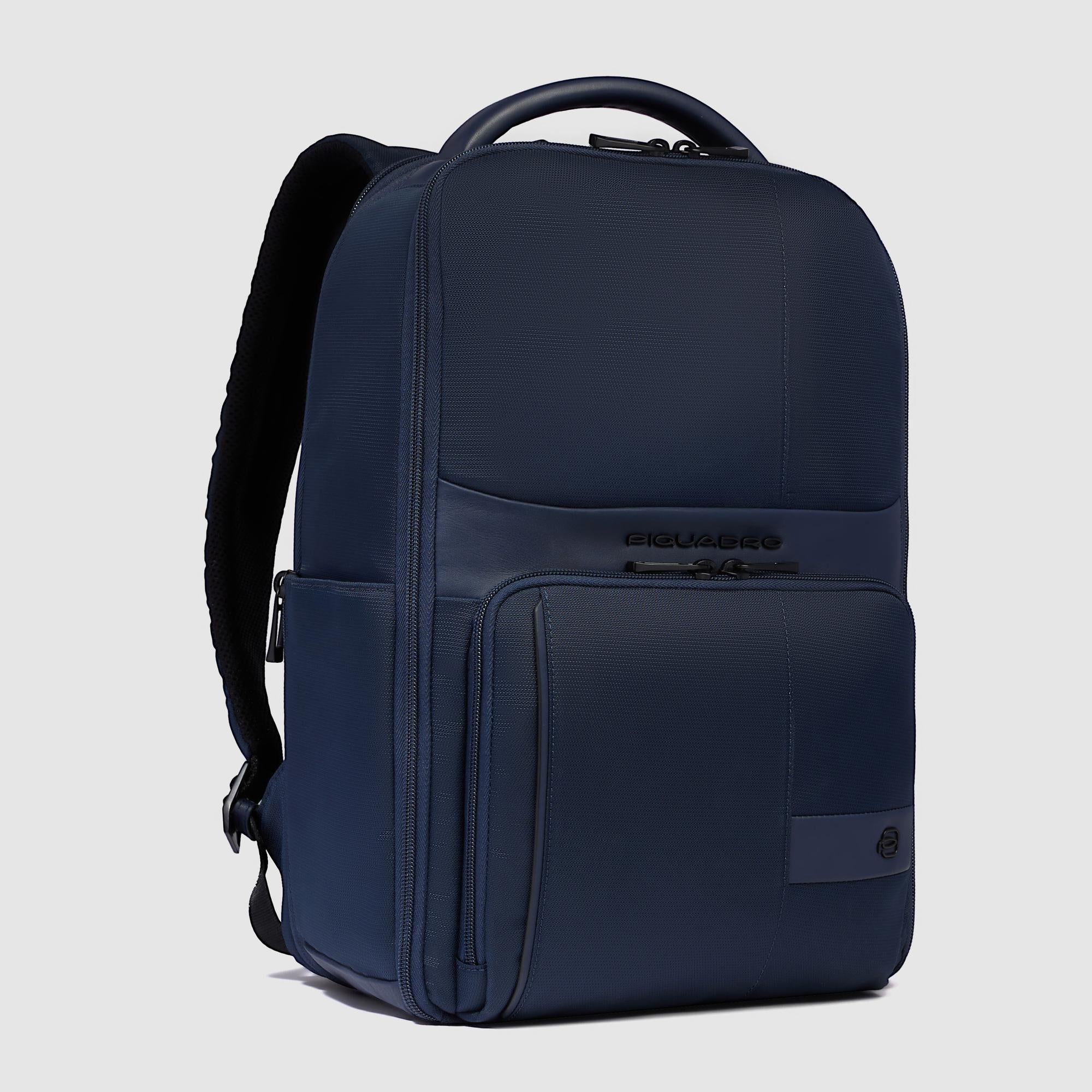 Piquadro zaino in tessuto e pelle "Wollem" Blu CA6638W129.BLU