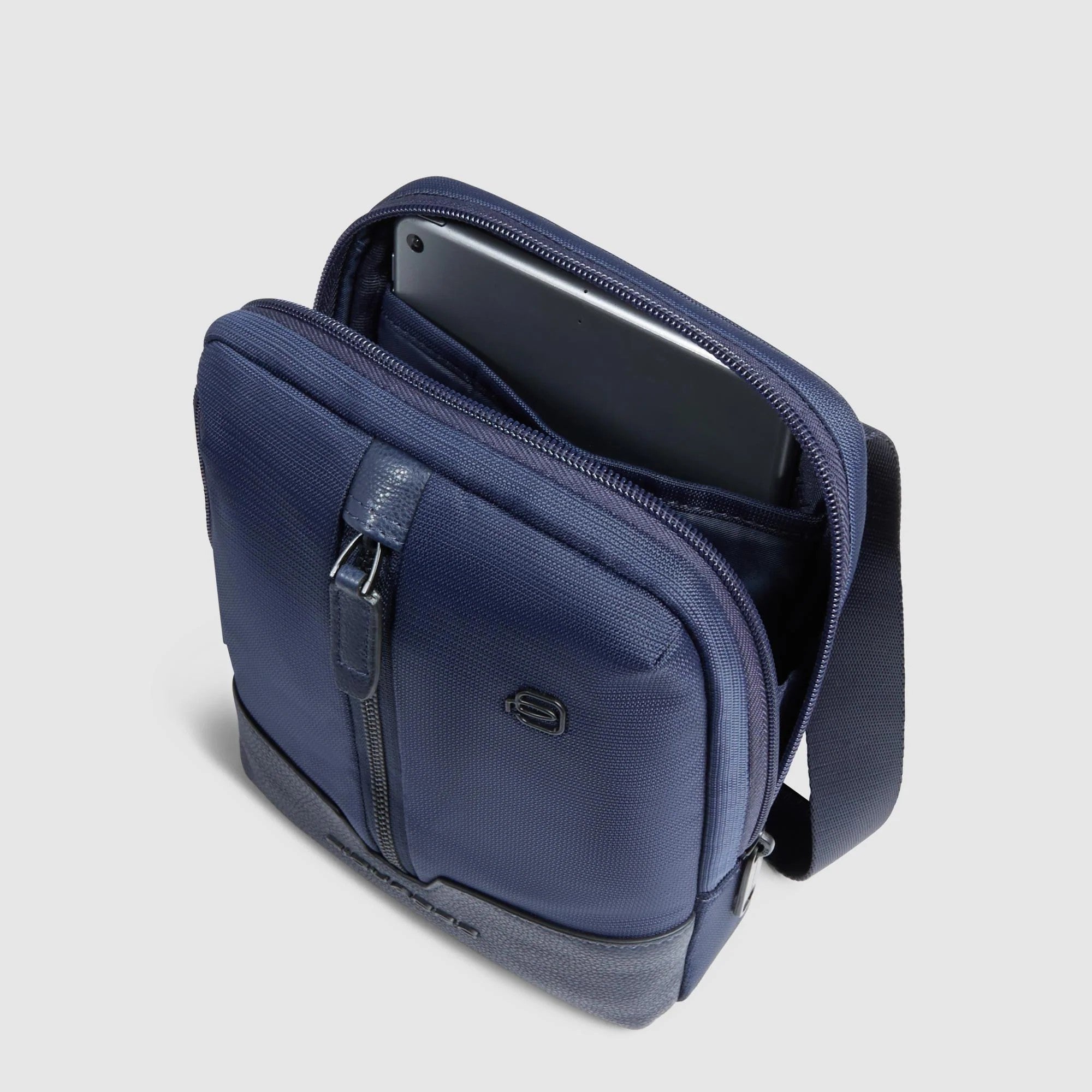 Piquadro borsello in tessuto e pelle "W138" Blu CA3084W138.BLU