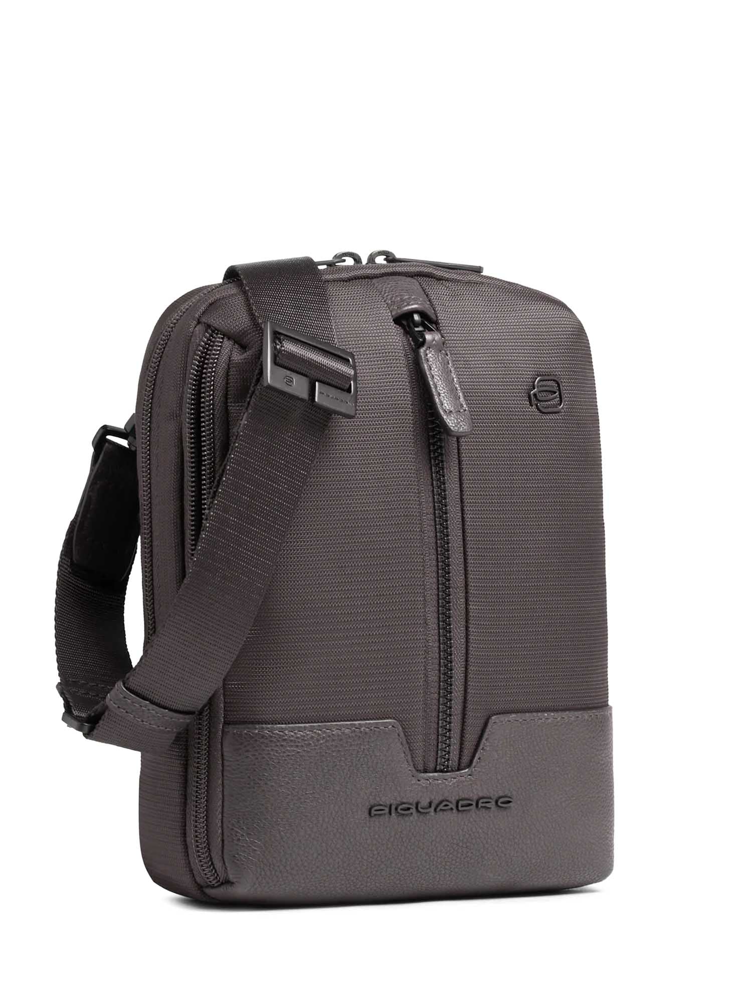 Piquadro borsello in tessuto e pelle "W138" Marrone CA3084W138.TM