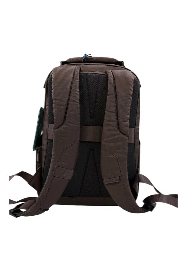 Piquadro zaino in tessuto e pelle "W138" Marrone CA6822W138.TM