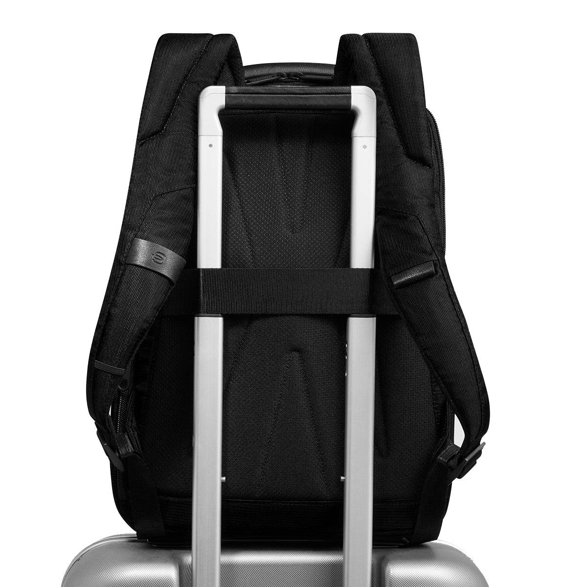 Piquadro zaino in tessuto e pelle "W138" Nero CA6823W138.N