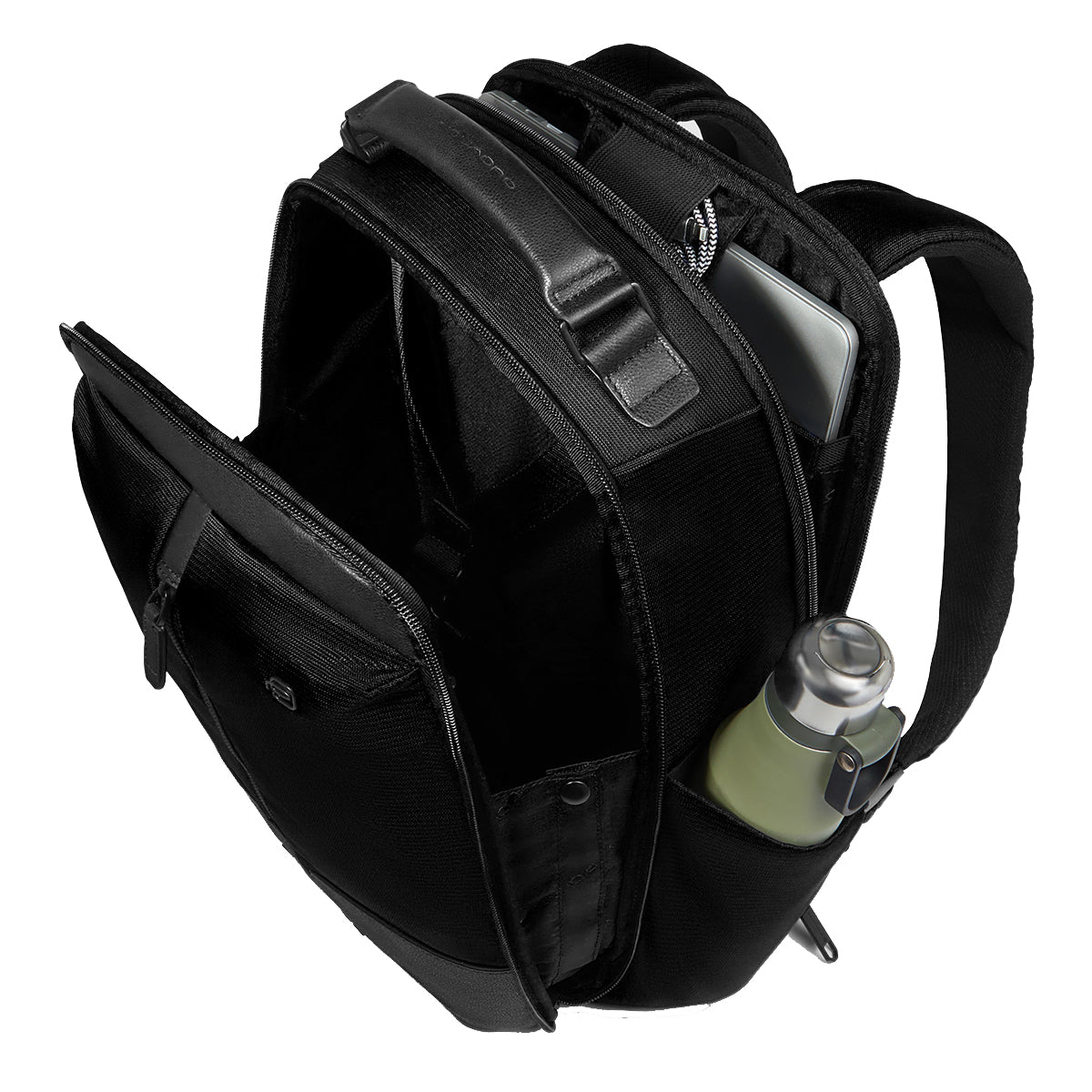 Piquadro zaino in tessuto e pelle "W138" Nero CA6823W138.N