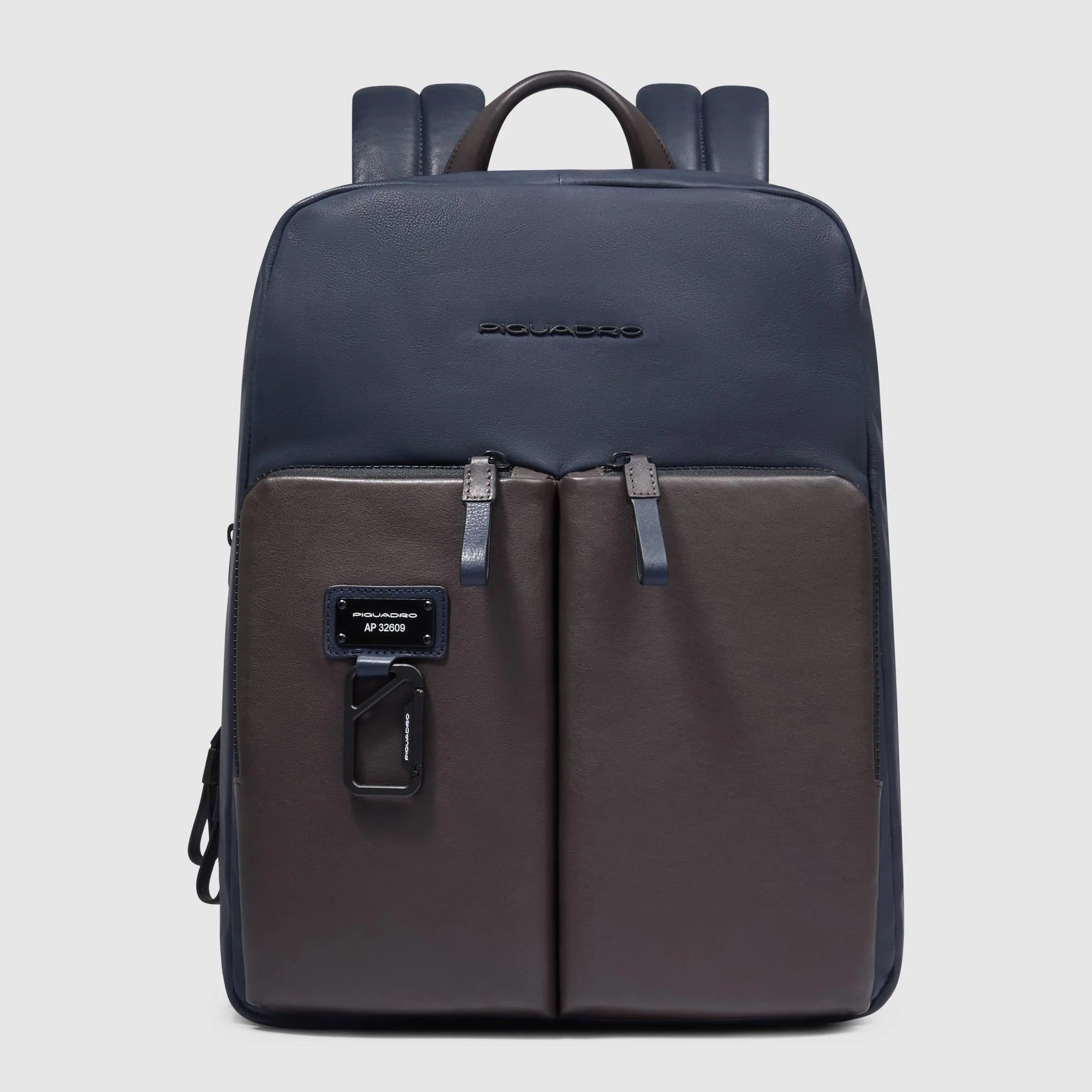 Piquadro zaino in pelle "Harper" Blu/marrone CA6311AP.BLUTM