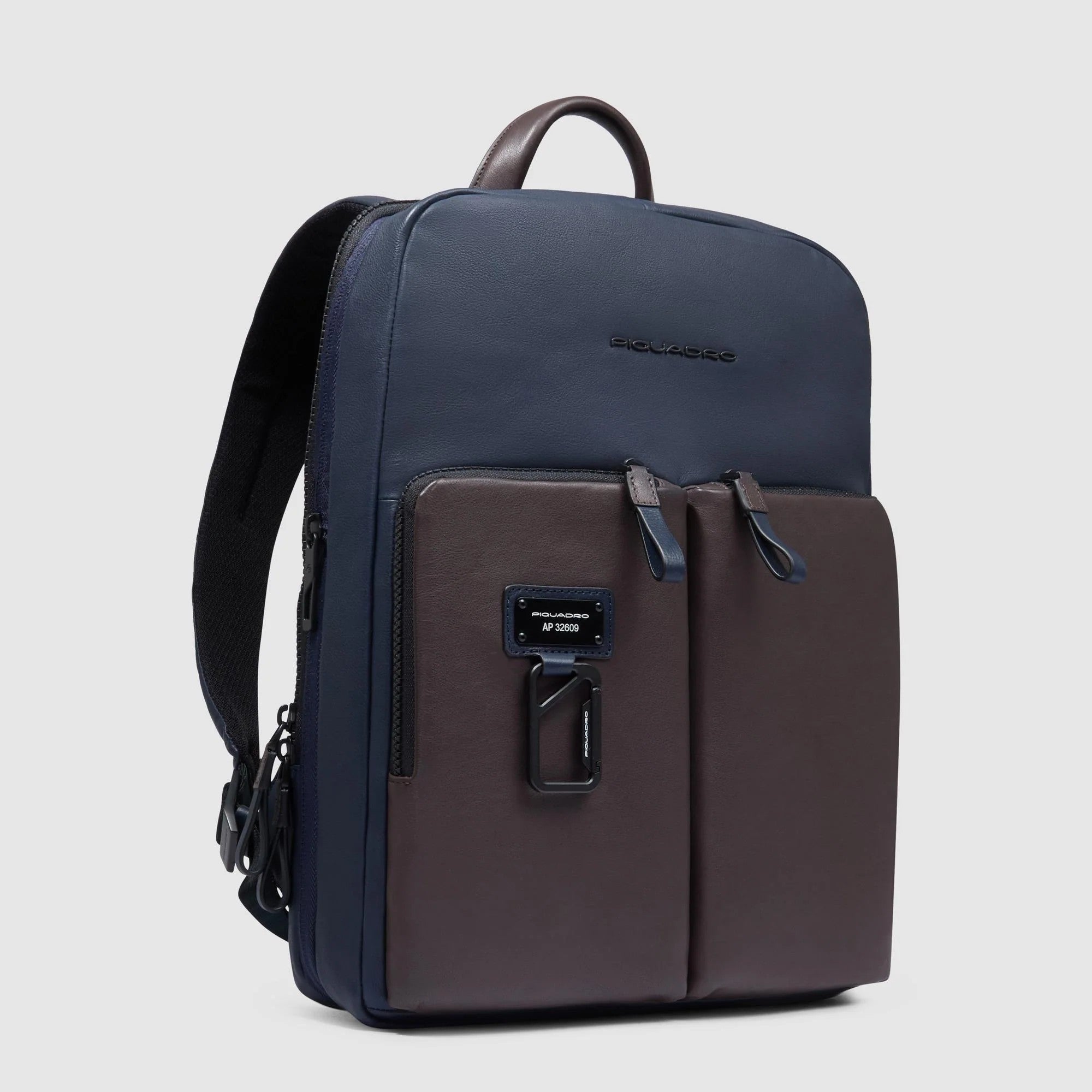 Piquadro zaino in pelle "Harper" Blu/marrone CA6311AP.BLUTM