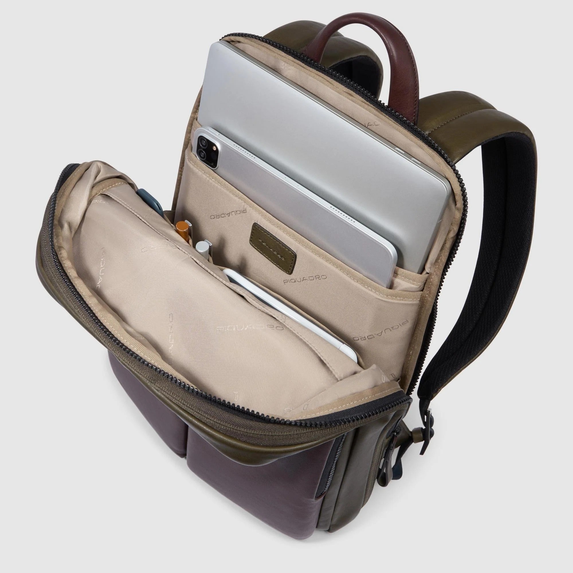 Piquadro zaino in pelle "Harper" Verde CA6311AP.VETM