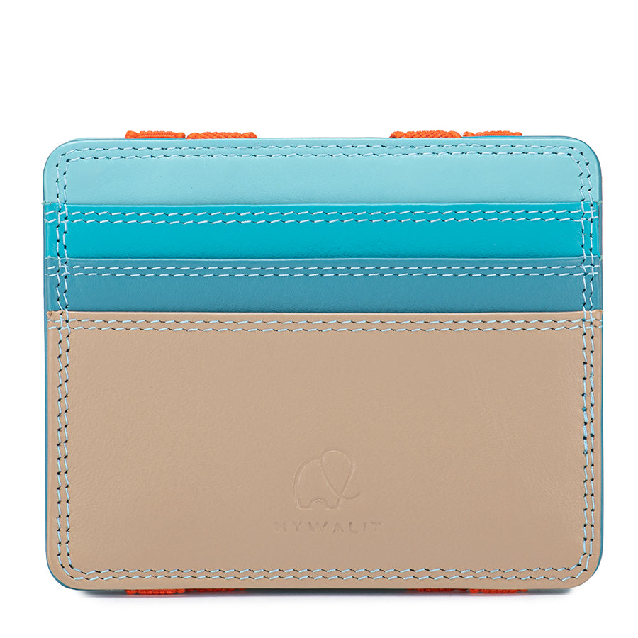 Mywalit portafogli compatto con elastici in pelle "Classic" Multicolor 111.186 SARDINIA