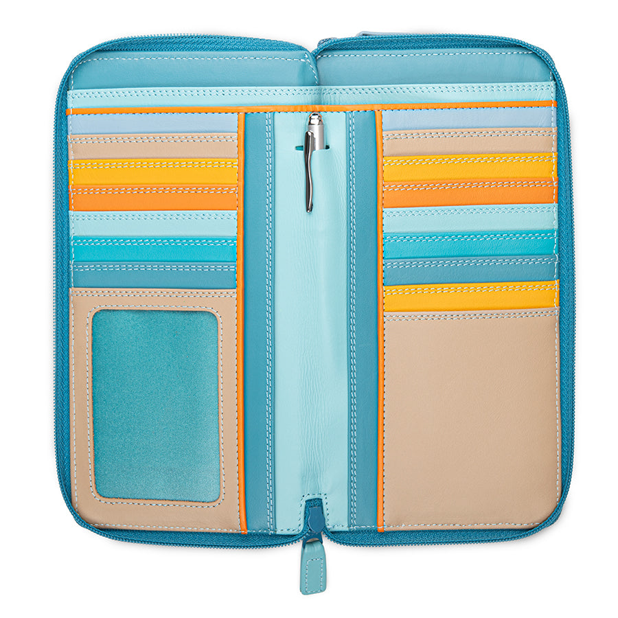 Mywalit portafogli doppia zip in pelle "Classic" Multicolor 375.186 SARDINIA