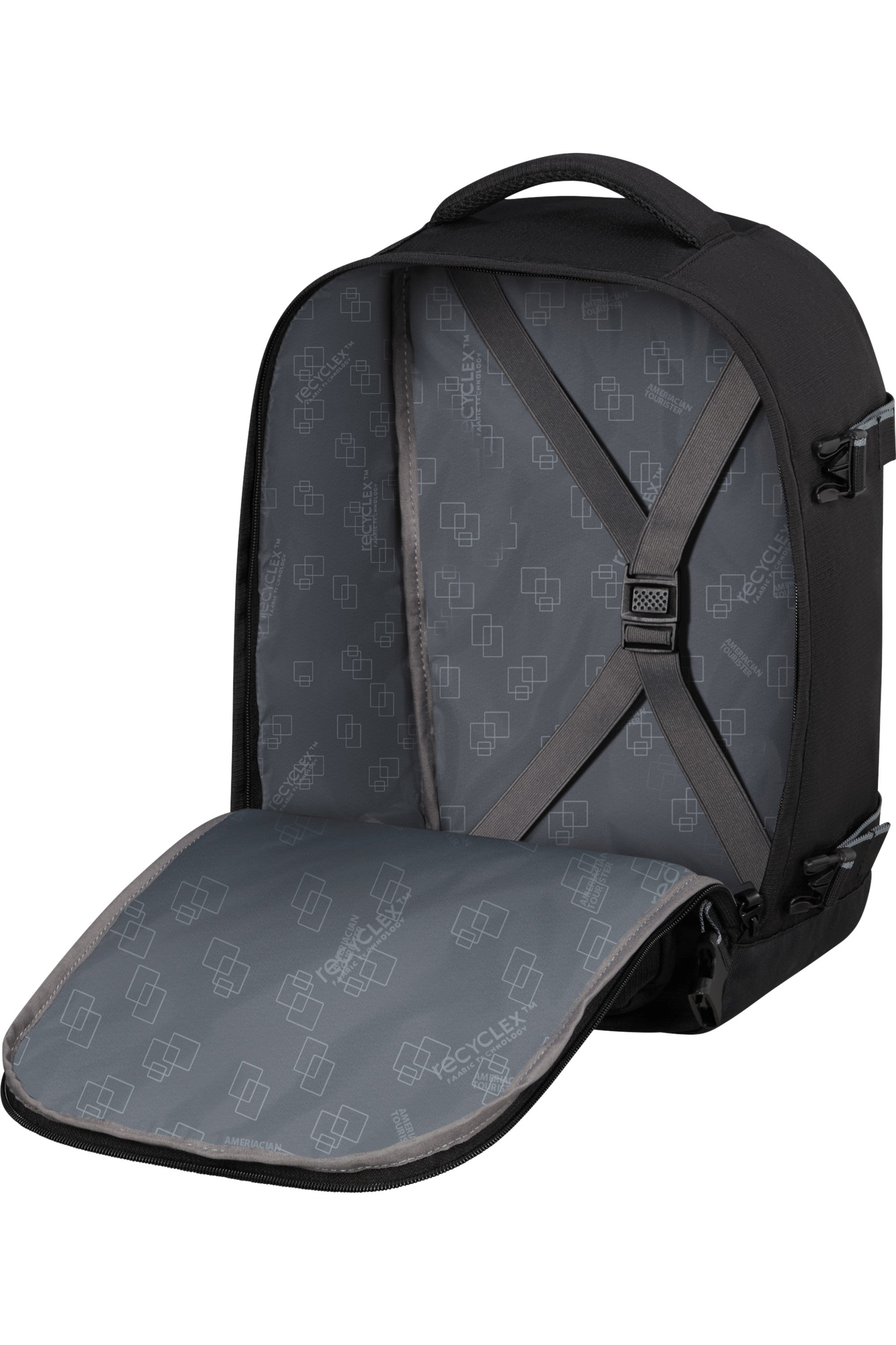 American Tourister zaino da viaggio in tessuto "Take2cabin" Nero 149174.1041 BLACK