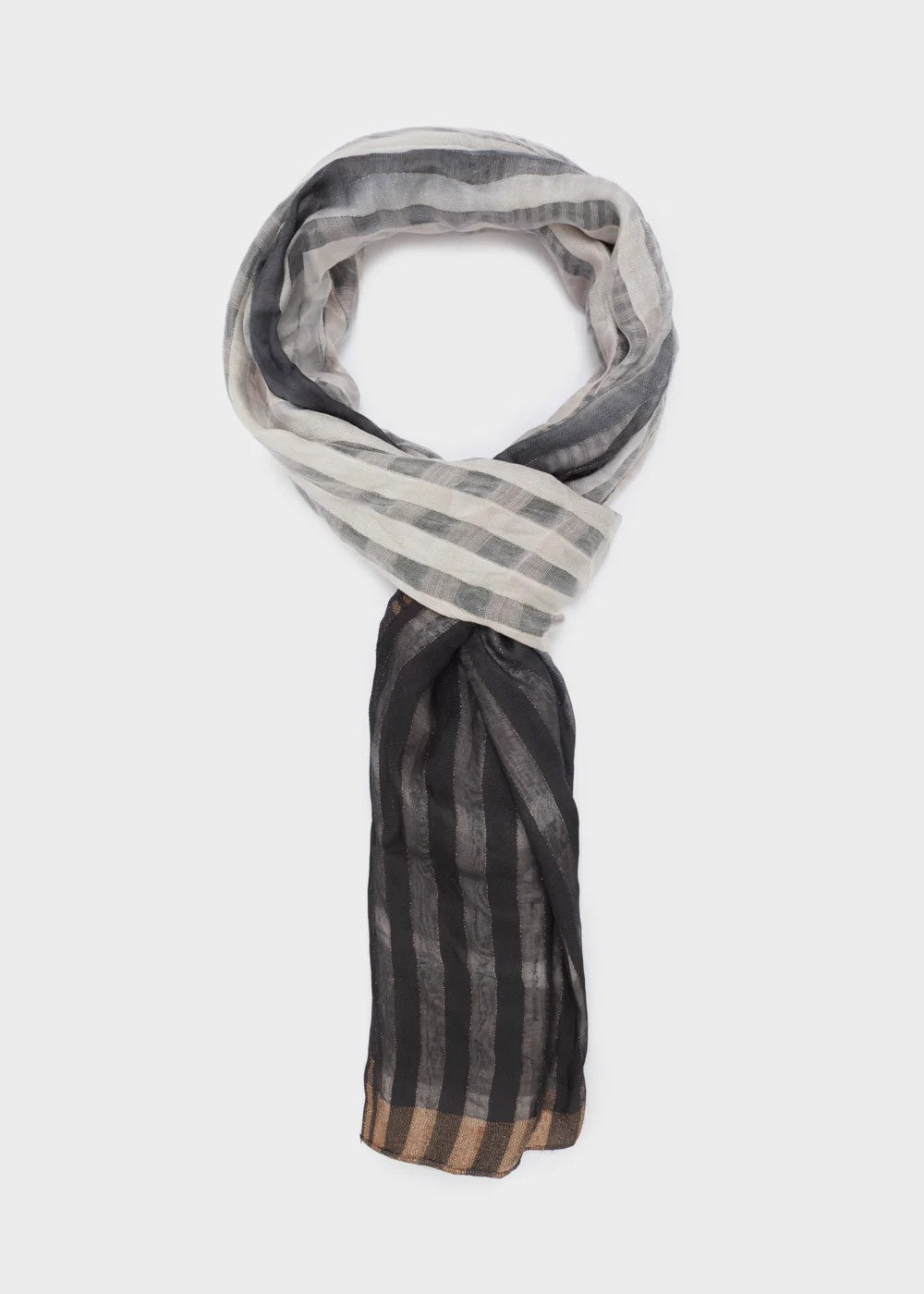 Nalì sciarpa in poliestere "Stripes" Nero LASC0279.NERO