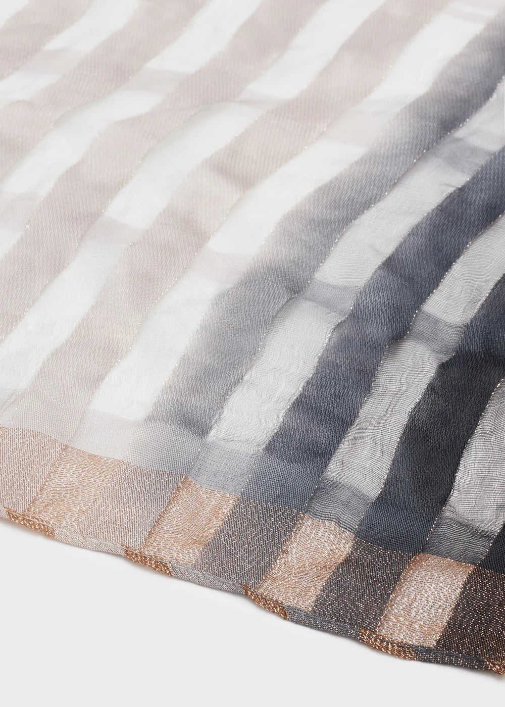 Nalì sciarpa in poliestere "Stripes" Nero LASC0279.NERO