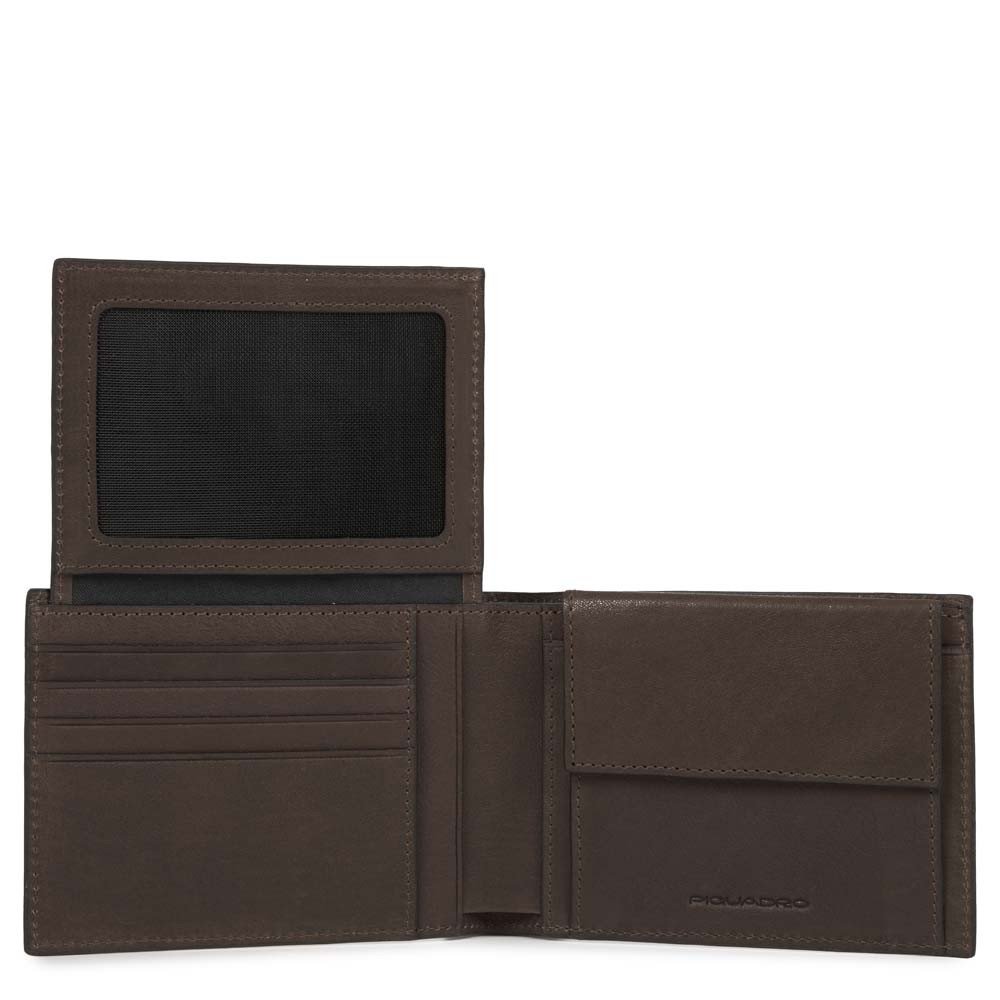 Piquadro portafogli in pelle "B3 - Black Square" Marrone PU1392B3R.TM