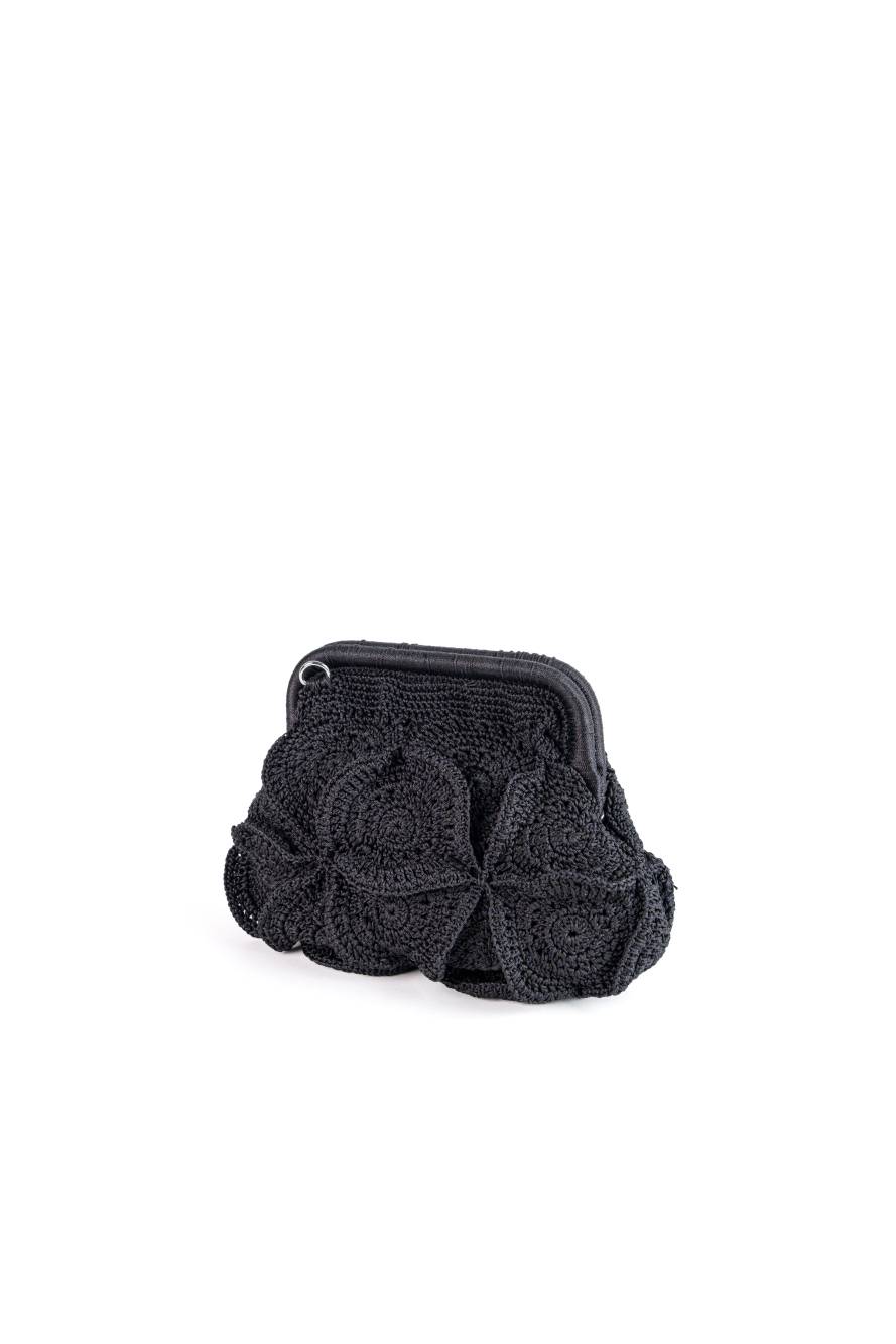 Enrico Versari pochette in tessuto "Vivian" Nero VIVIAN.BLACK