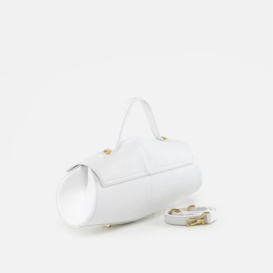 Arcadia borsa a mano in pelle "Calipso" Bianco 4187.BIANCO