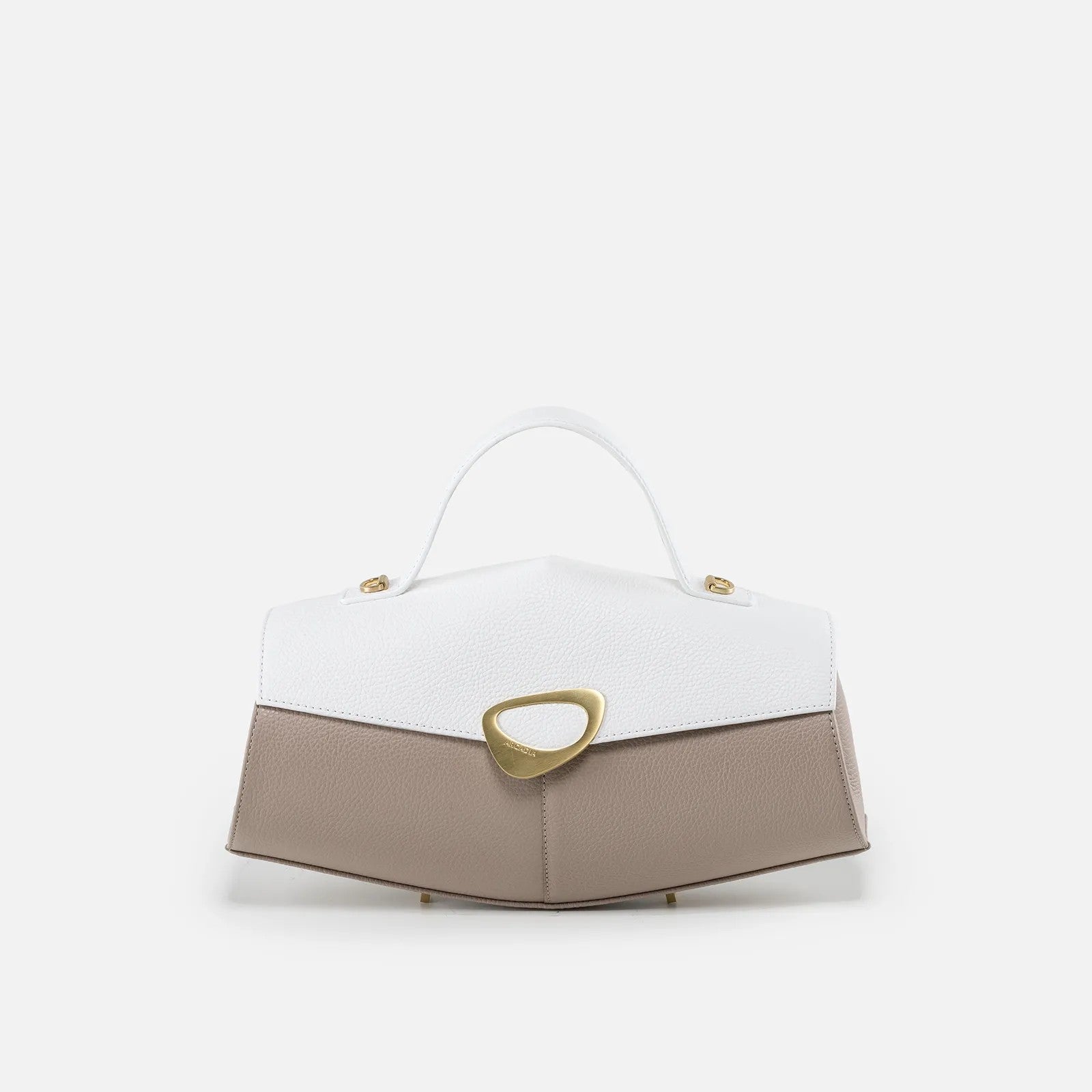Arcadia borsa a mano in pelle "Calipso" Multicolor 4187 BIC.BIANCO/AVANO