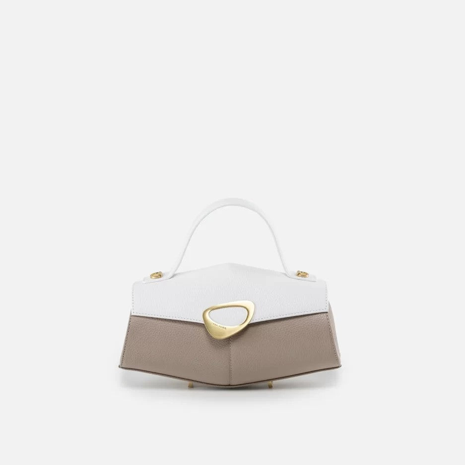 Arcadia borsa a mano in pelle "Calipso" Multicolor 4188 BIC.BIANCO/AVANO