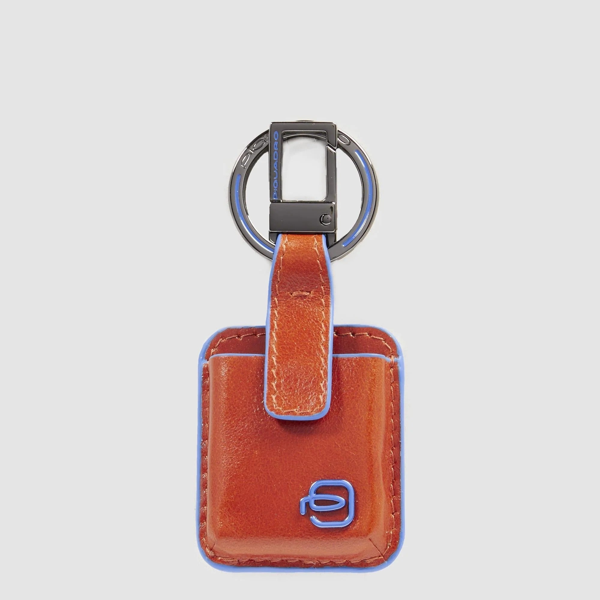 Piquadro portachiavi connequ in pelle "B2 - Blue Square" Arancione AC3954B2.CU4