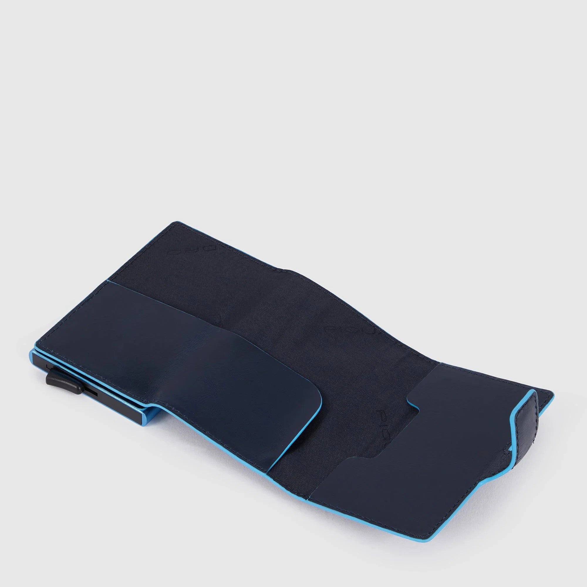 Piquadro portafogli compatto in metallo e pelle "Blue Square" PP5472B2BLR.BLU2