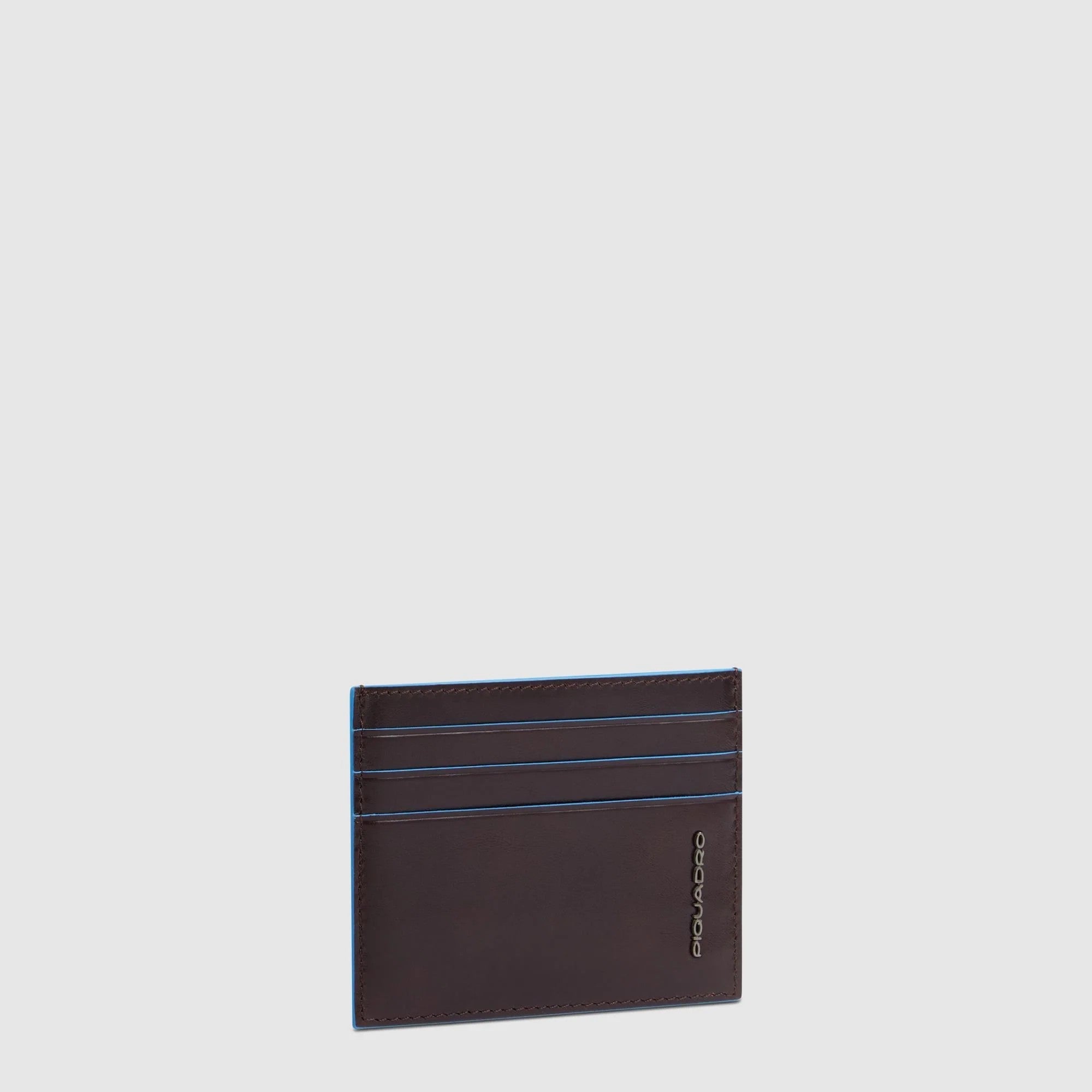 Piquadro porta carte di credito in pelle "Blue Square" Marrone PP6855B2R.MO