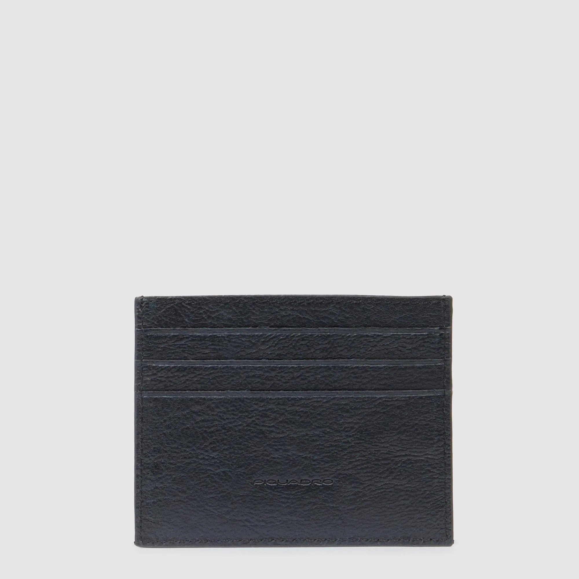 Piquadro porta carte di credito in pelle "Black Square" Nero PP6855B3R.N