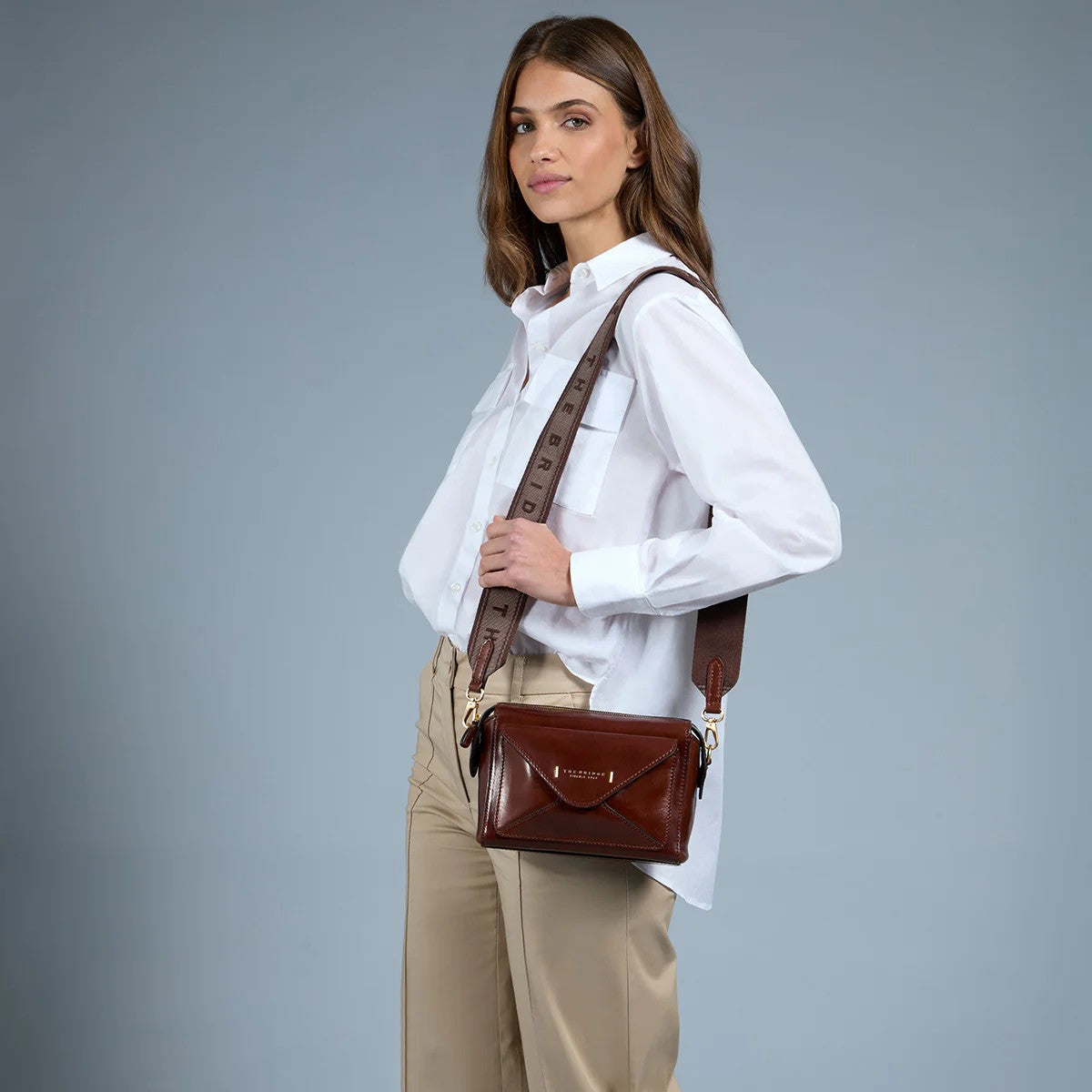 The Bridge borsa a tracolla in pelle "Frida" Marrone 04290401.14