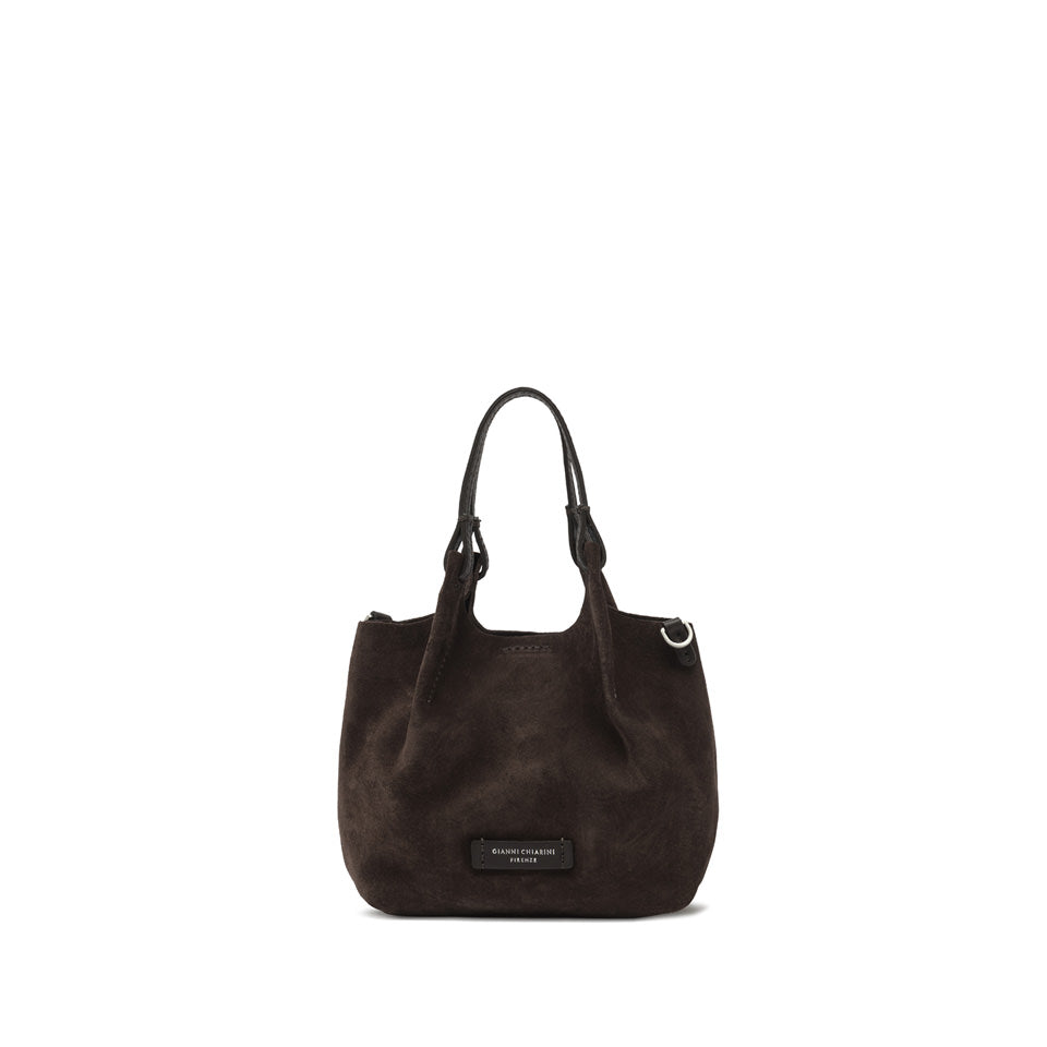 Gianni Chiarini borsa a mano in camoscio "Dua" Marrone BS9778 CM-PL.974 MOKA