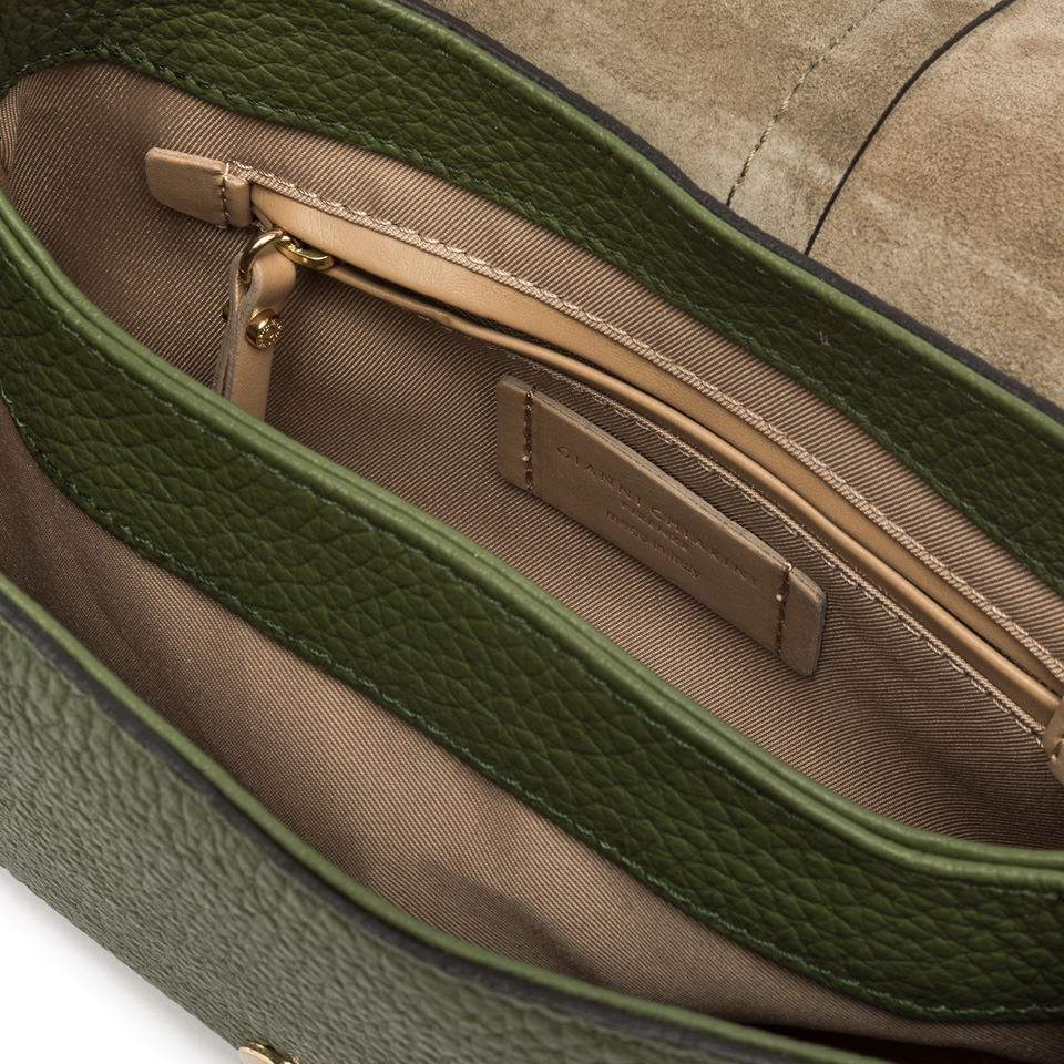 Gianni Chiarini borsa a spalla in pelle "Helena Round" Verde BS11088TKL-NASPM.14051 DEEP FI