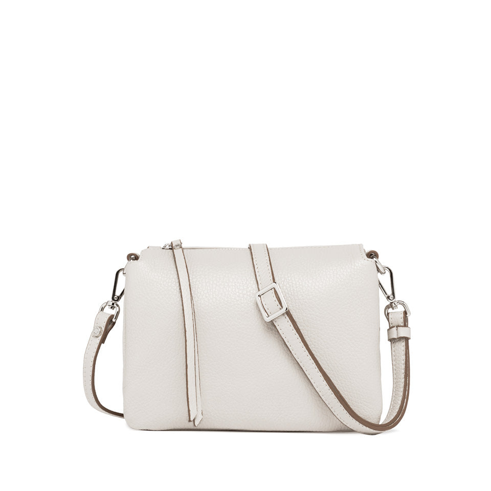 Gianni Chiarini borsa a tracolla in pelle "Three" Bianco BS4362COMM GRN.3890 MARBLE