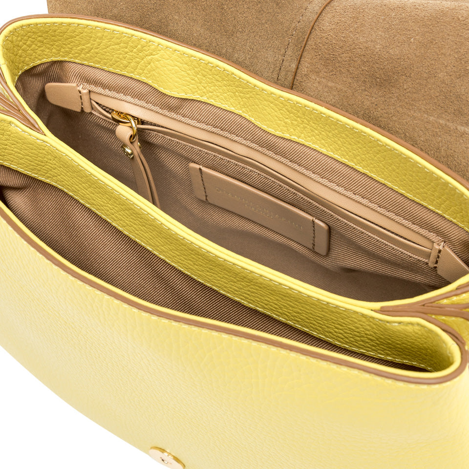 Gianni Chiarini borsa a tracolla in pelle "Helena Round" Giallo BS6036COMM GRN-NA.13855 SHAKE
