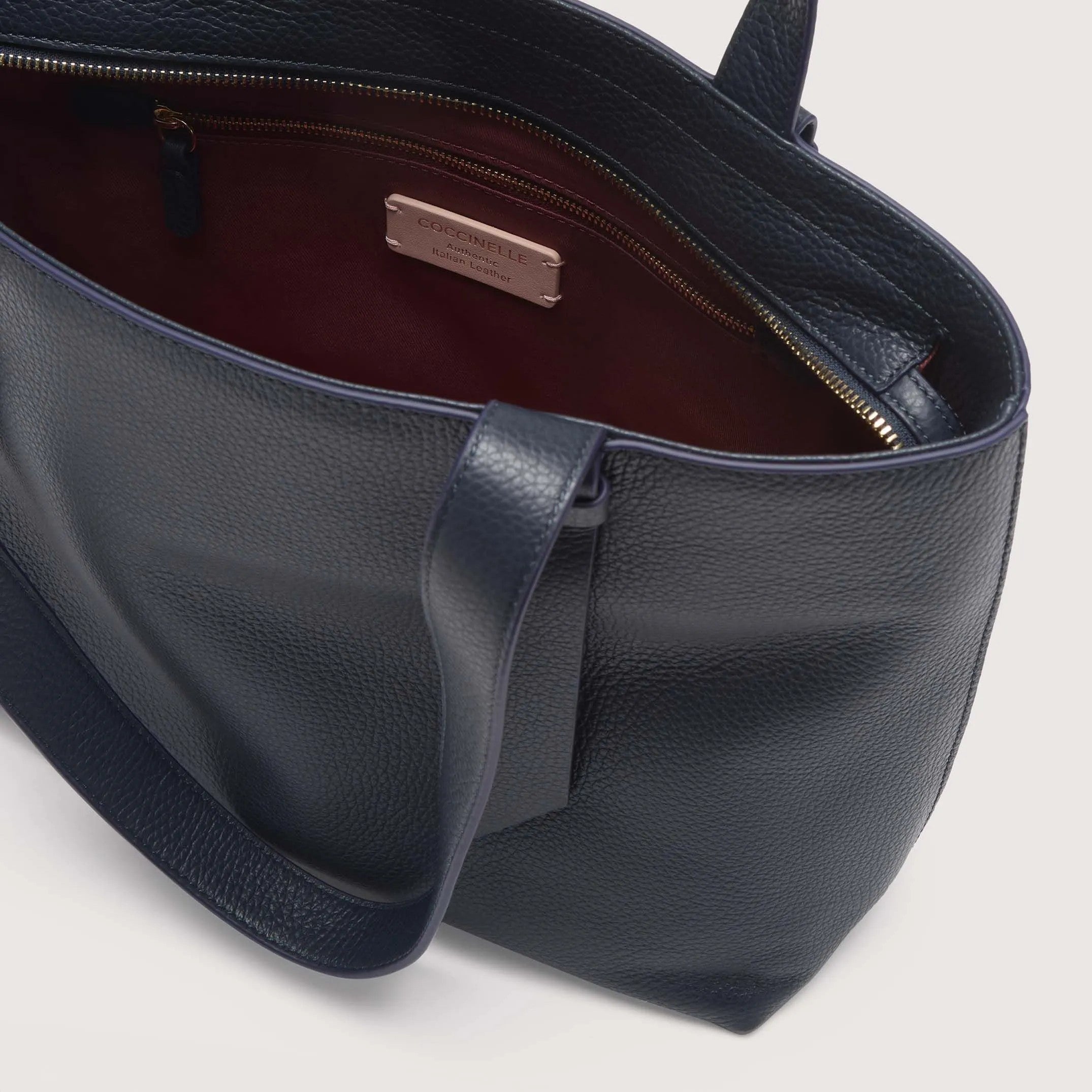 Coccinelle borsa shopping in pelle "Malory" Blu E1R1K110201.B29 MIDNIGHT BLUE
