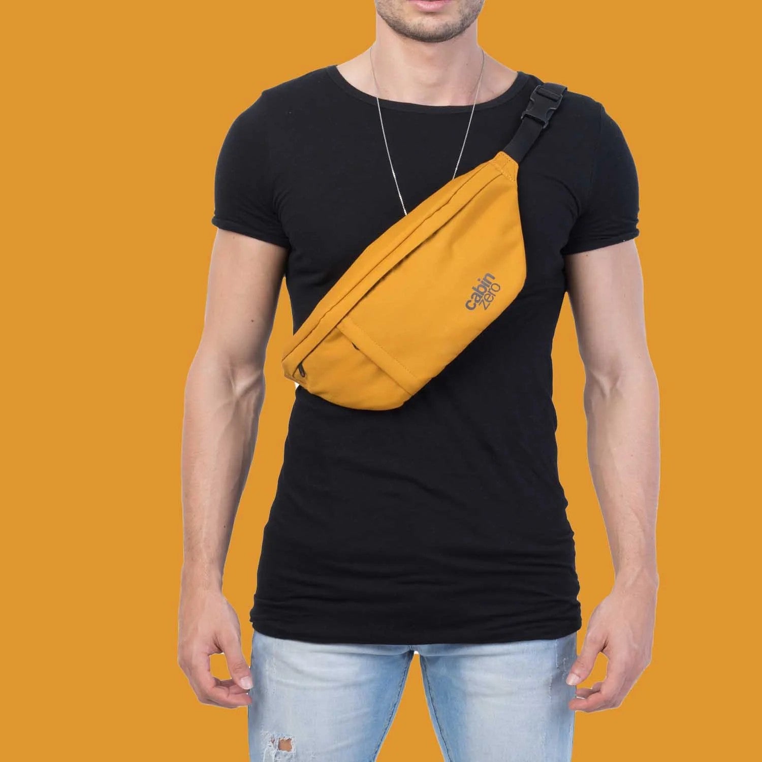 Cabin Zero marsupio in tessuto "Hip Pack" Giallo CZ20.1309 ORANGE CHILL
