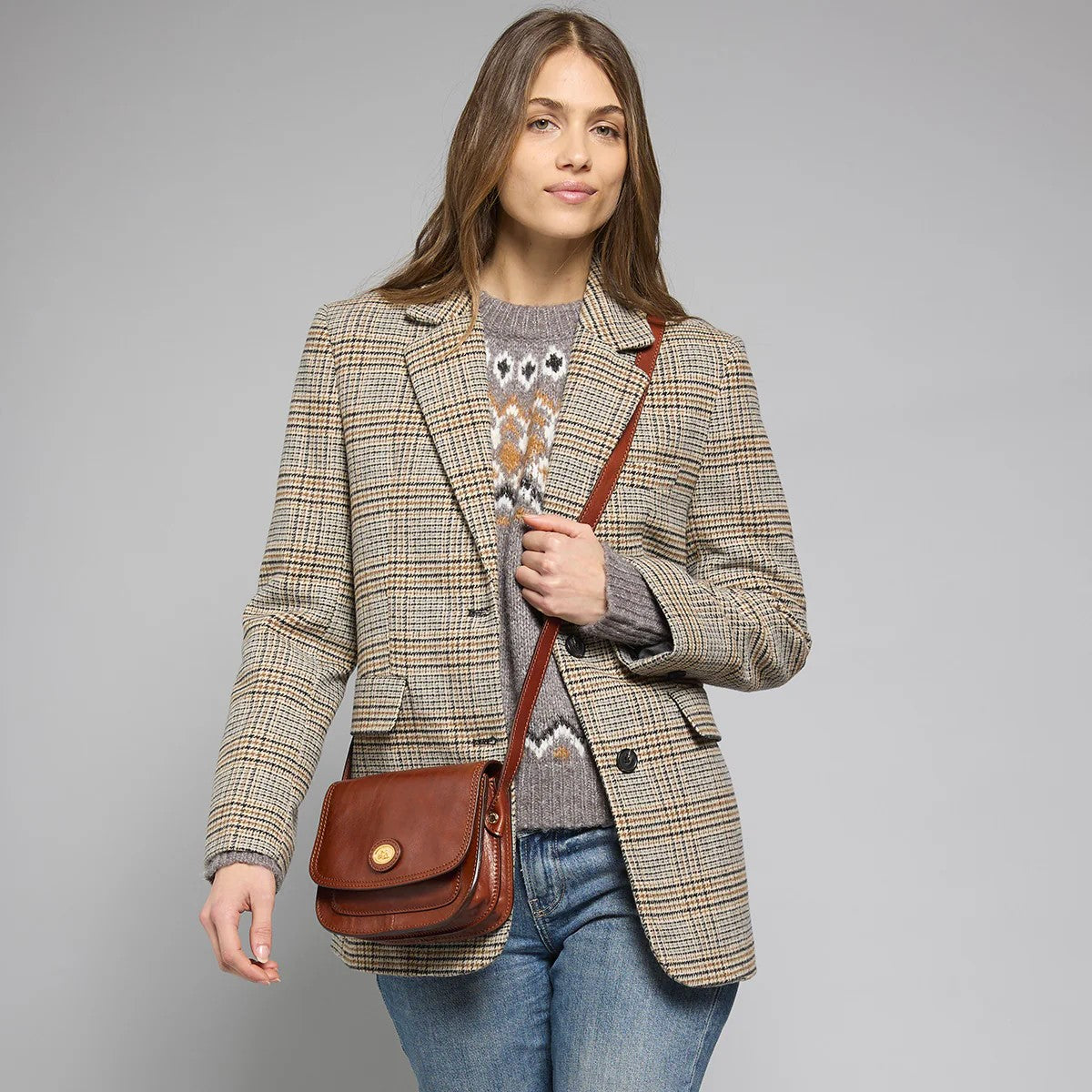 The Bridge borsa a tracolla in pelle "Story" Marrone 04543501.14