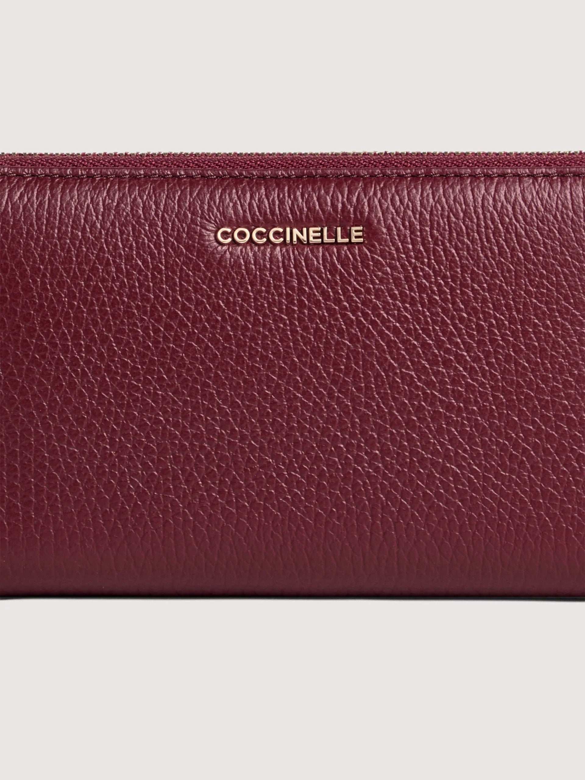 Coccinelle portafogli in pelle "Metallic Soft" Bordeaux E2MW5113201.R52 RIBES