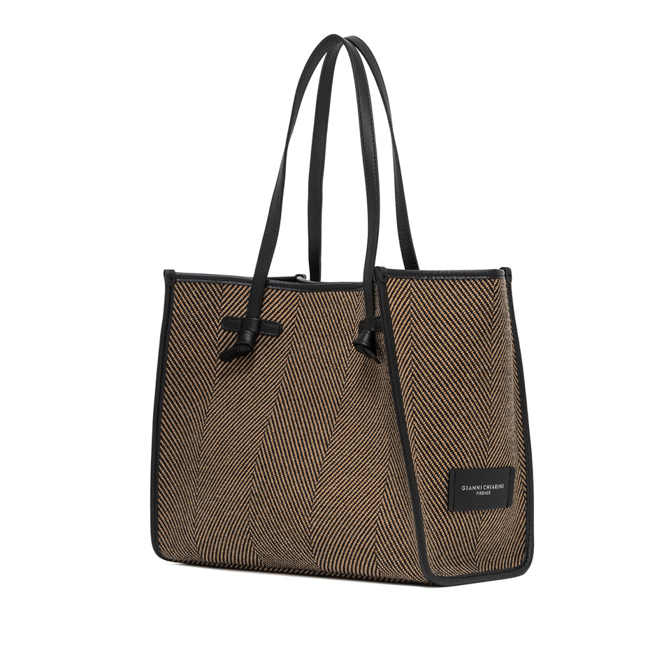Gianni Chiarini borsa shopping in tessuto e pelle "Marcella" Multicolor BS6850COMM SPIGA.10313 VAR NER