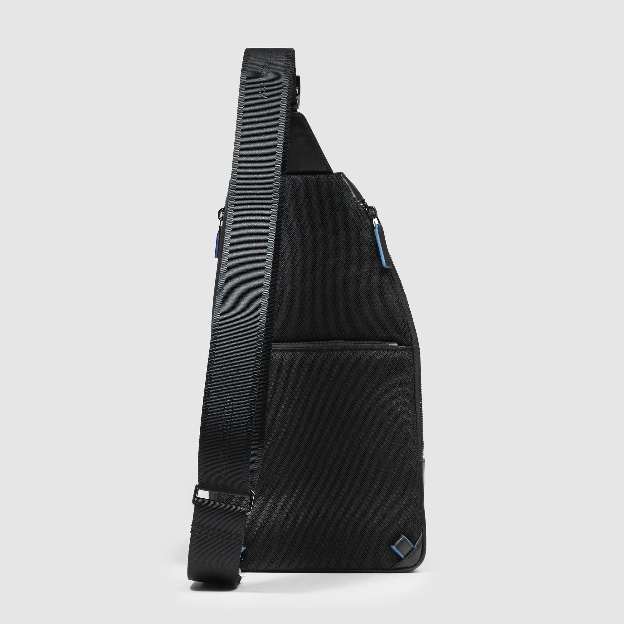 Piquadro monospalla in pelle "Blue Square" Nero CA5577B2.N