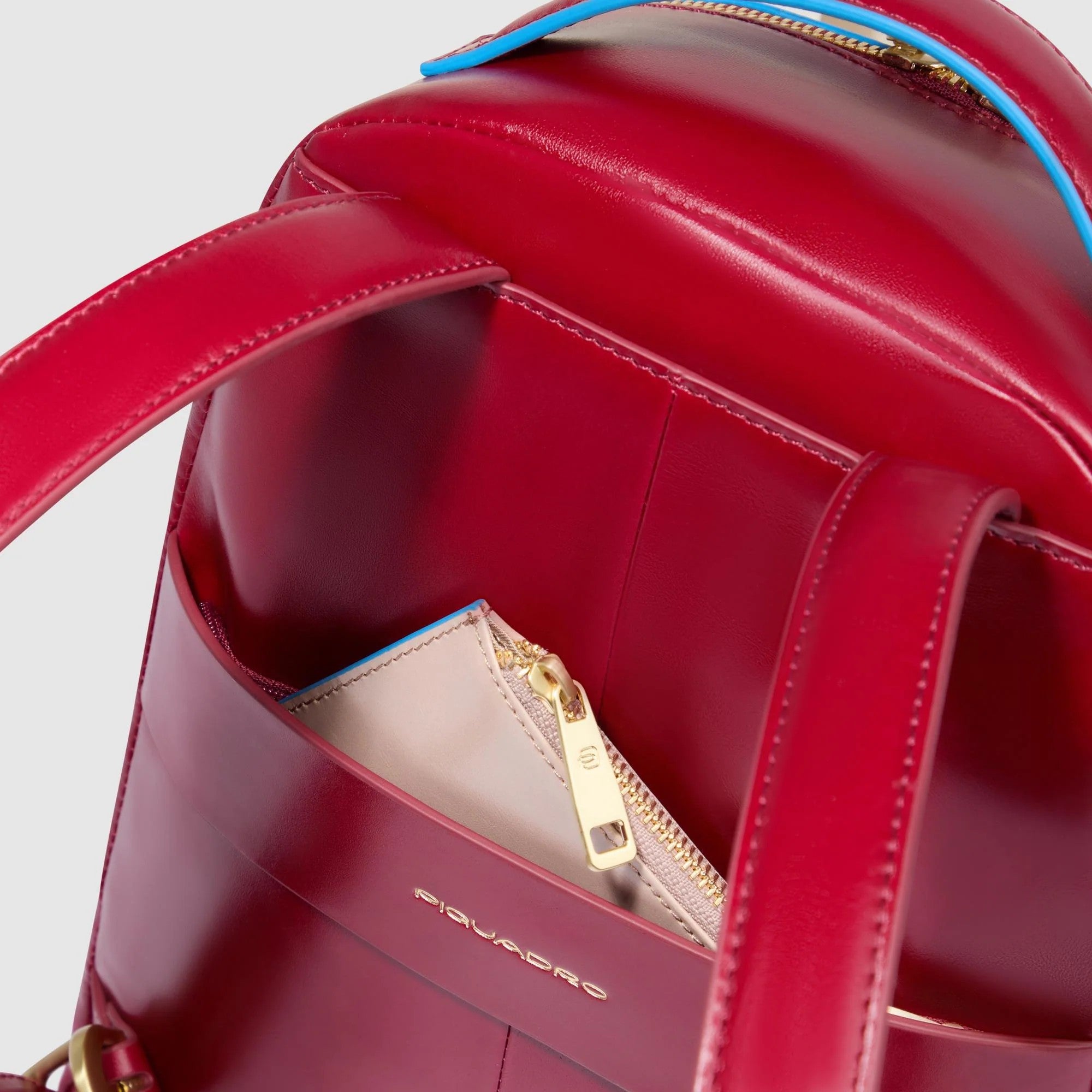 Piquadro zaino in pelle "Blue Square" Rosso CA6677B2.R